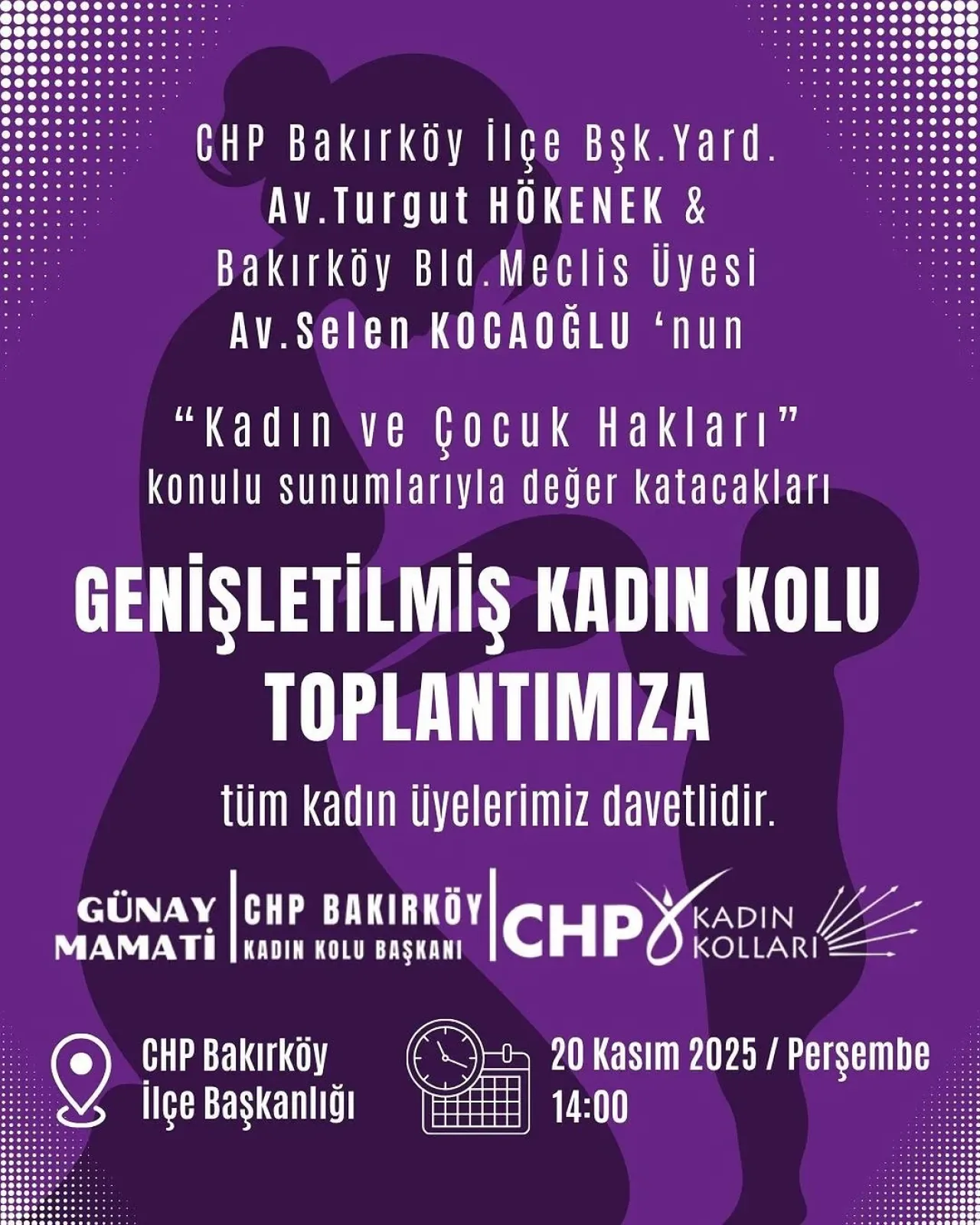 CHP Bakırköy'de Kadın ve Çocuk Hakları Konulu Toplantı Düzenlenecek CHP Bakırköy'de Kadın ve Çocuk Hakları Konulu Toplantı Düzenlenecek