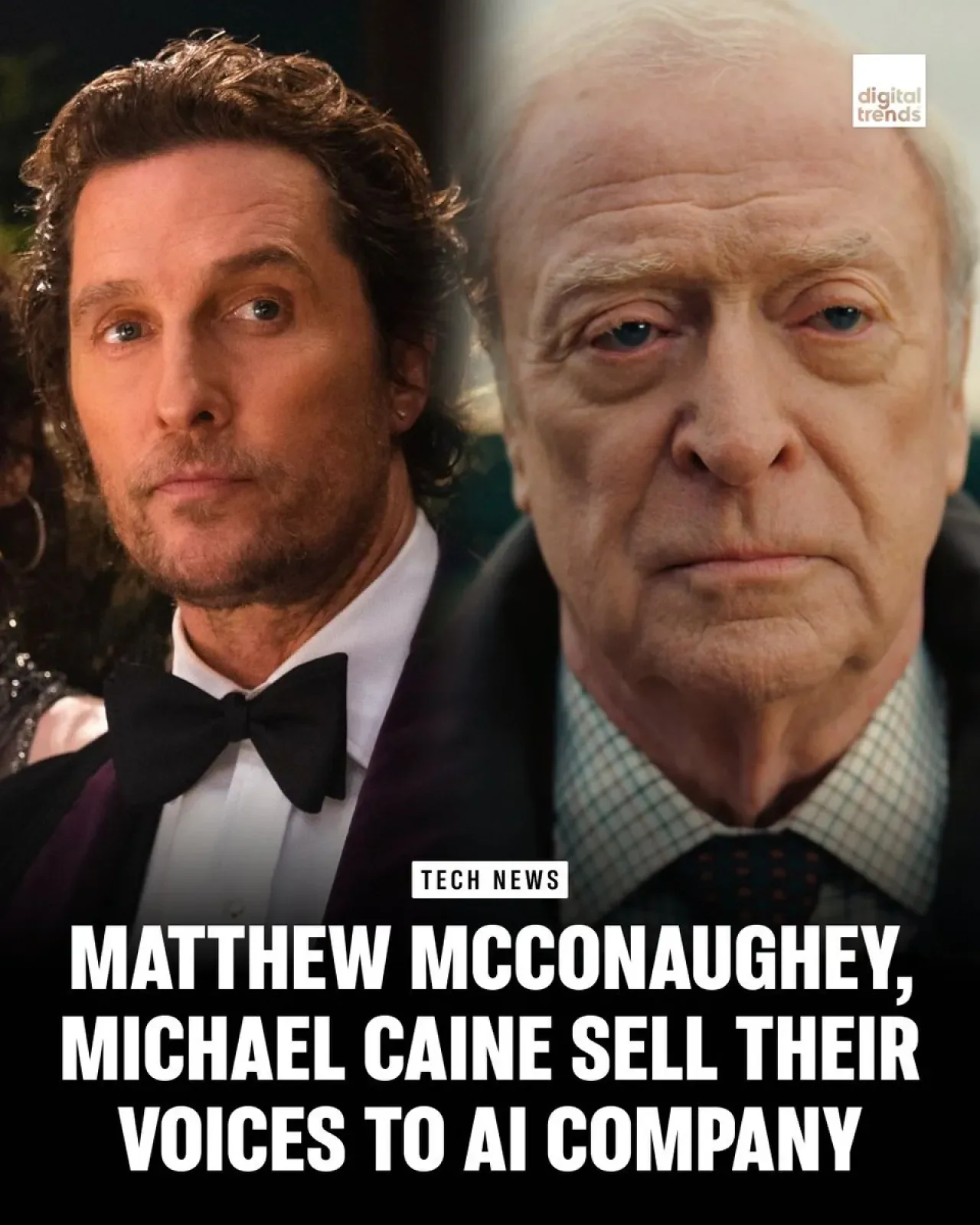 Matthew McConaughey ve Michael Caine Seslerini Yapay Zeka Şirketine Lisansladı Matthew McConaughey ve Michael Caine Seslerini Yapay Zeka Şirketine Lisansladı