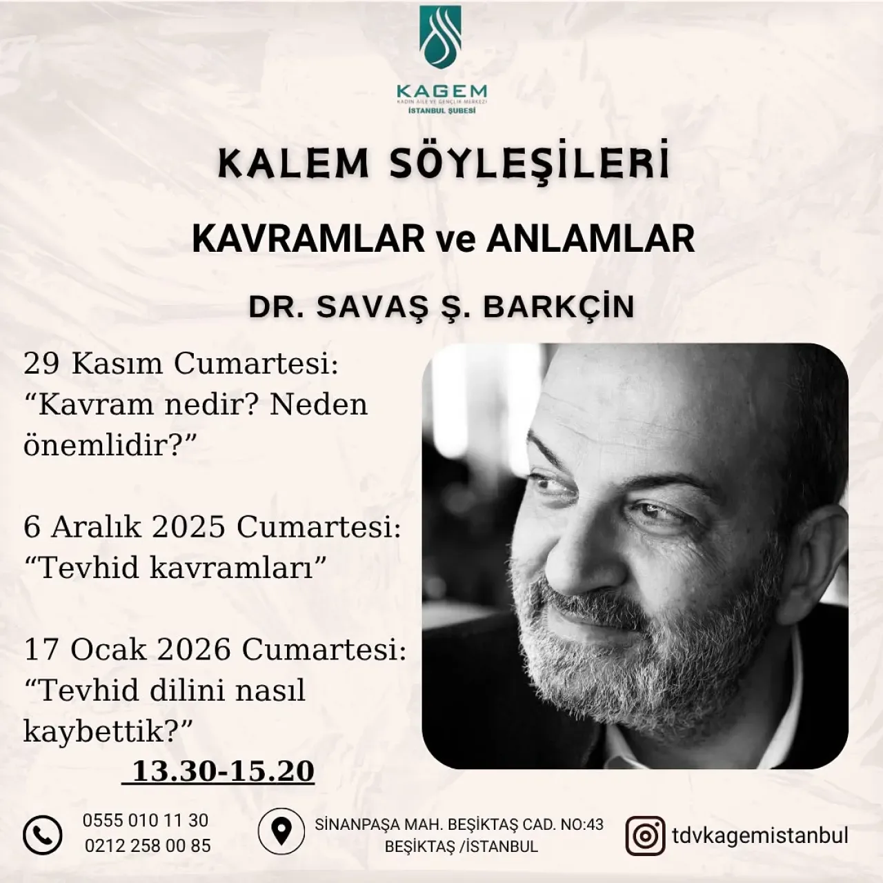 TDV KAGEM'de "Kavramlar ve Anlamlar" Söyleşi Dizisi Başlıyor TDV KAGEM'de "Kavramlar ve Anlamlar" Söyleşi Dizisi Başlıyor