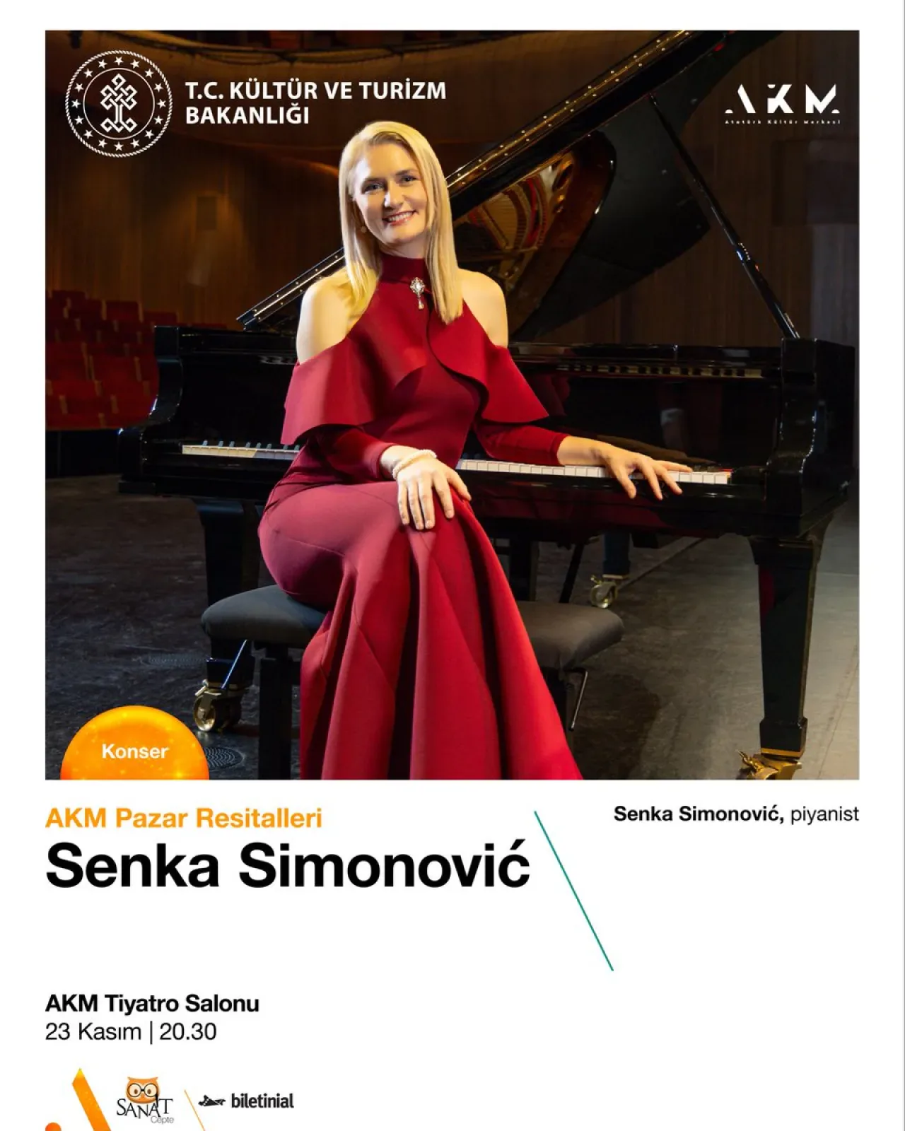 AKM'de Franz Liszt'in Duygusal Derinliği Piyanist Senka Simonović'in Ellerinde Hayat Bulacak AKM'de Franz Liszt'in Duygusal Derinliği Piyanist Senka Simonović'in Ellerinde Hayat Bulacak