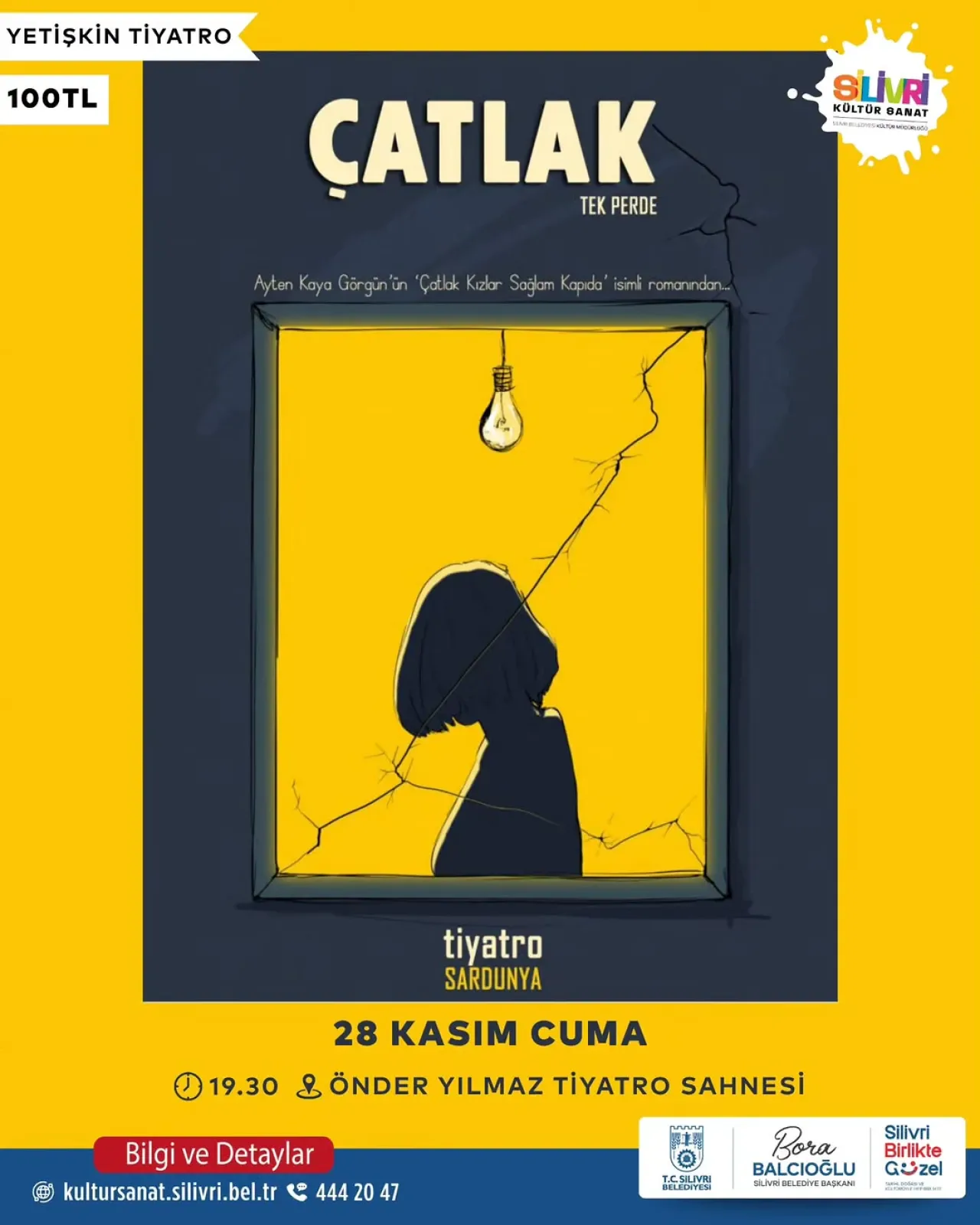 Silivri'de "Çatlak" Tiyatro Oyunu Seyirciyle Buluşacak Silivri'de "Çatlak" Tiyatro Oyunu Seyirciyle Buluşacak