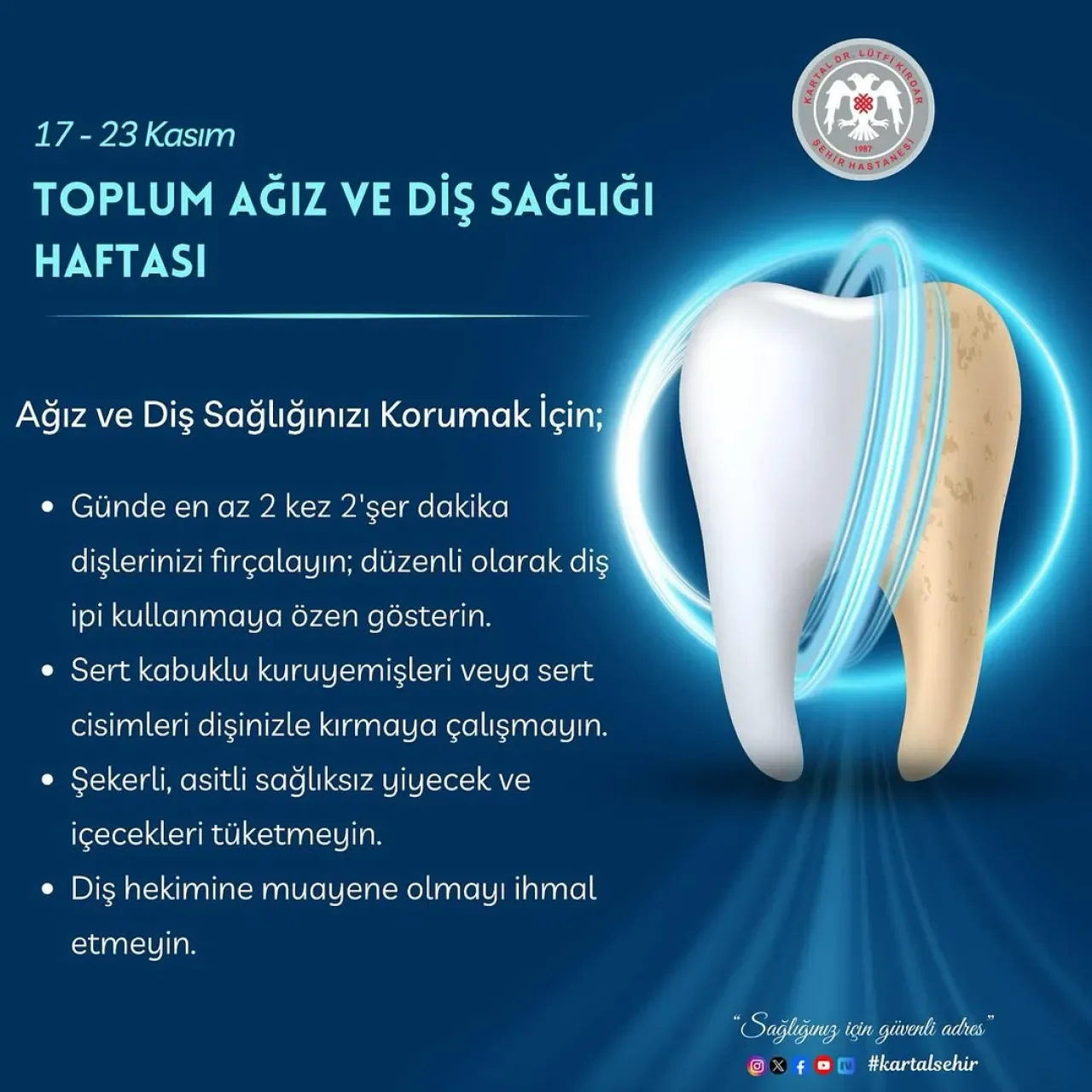 İstanbul Kartal Şehir Hastanesi'nde Toplum Ağız ve Diş Sağlığı Haftası Etkinlikleri İstanbul Kartal Şehir Hastanesi'nde Toplum Ağız ve Diş Sağlığı Haftası Etkinlikleri