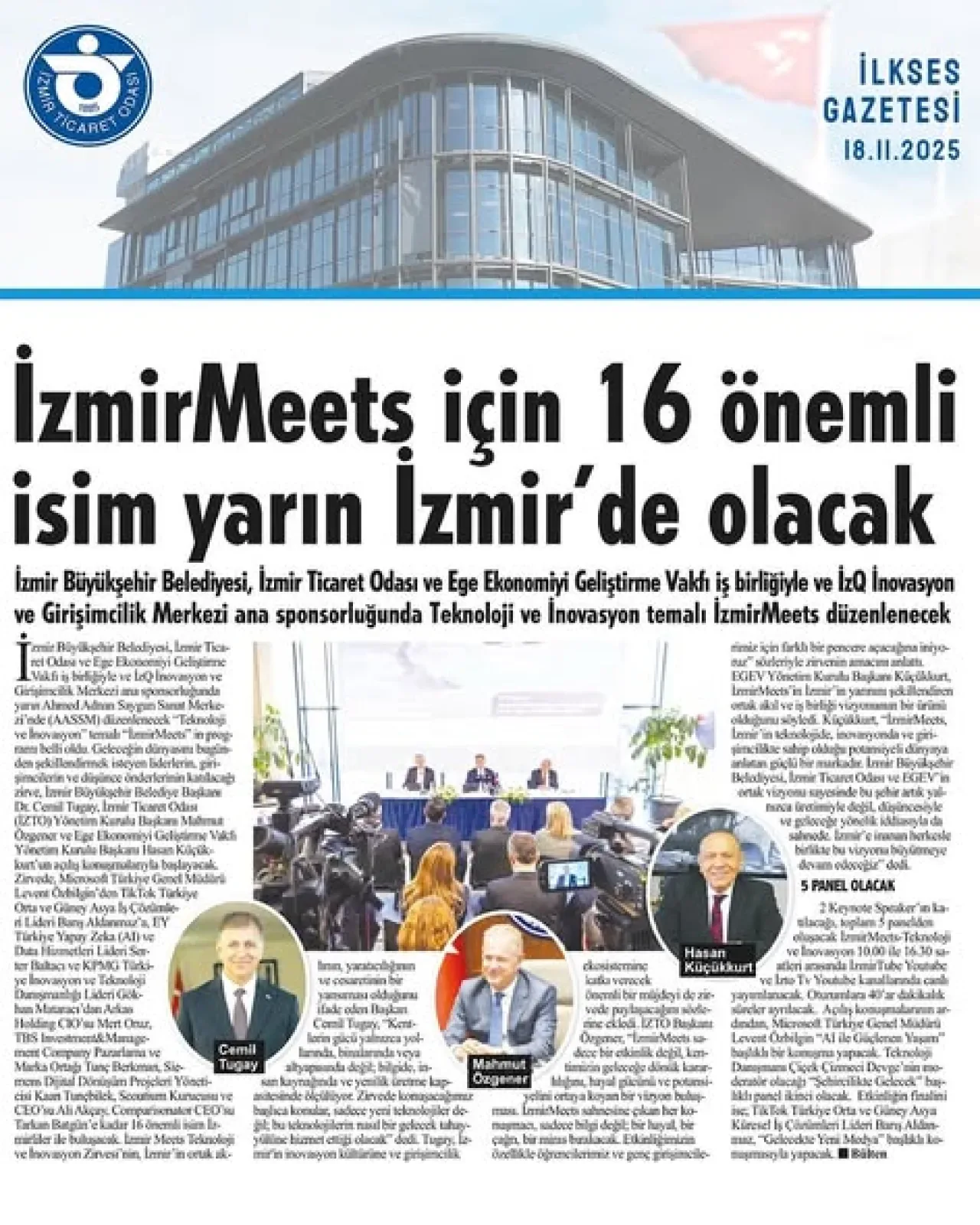 İzmir'de Teknoloji ve İnovasyon Buluşması: İzmirMeets Geri Sayıma Başladı İzmir'de Teknoloji ve İnovasyon Buluşması: İzmirMeets Geri Sayıma Başladı