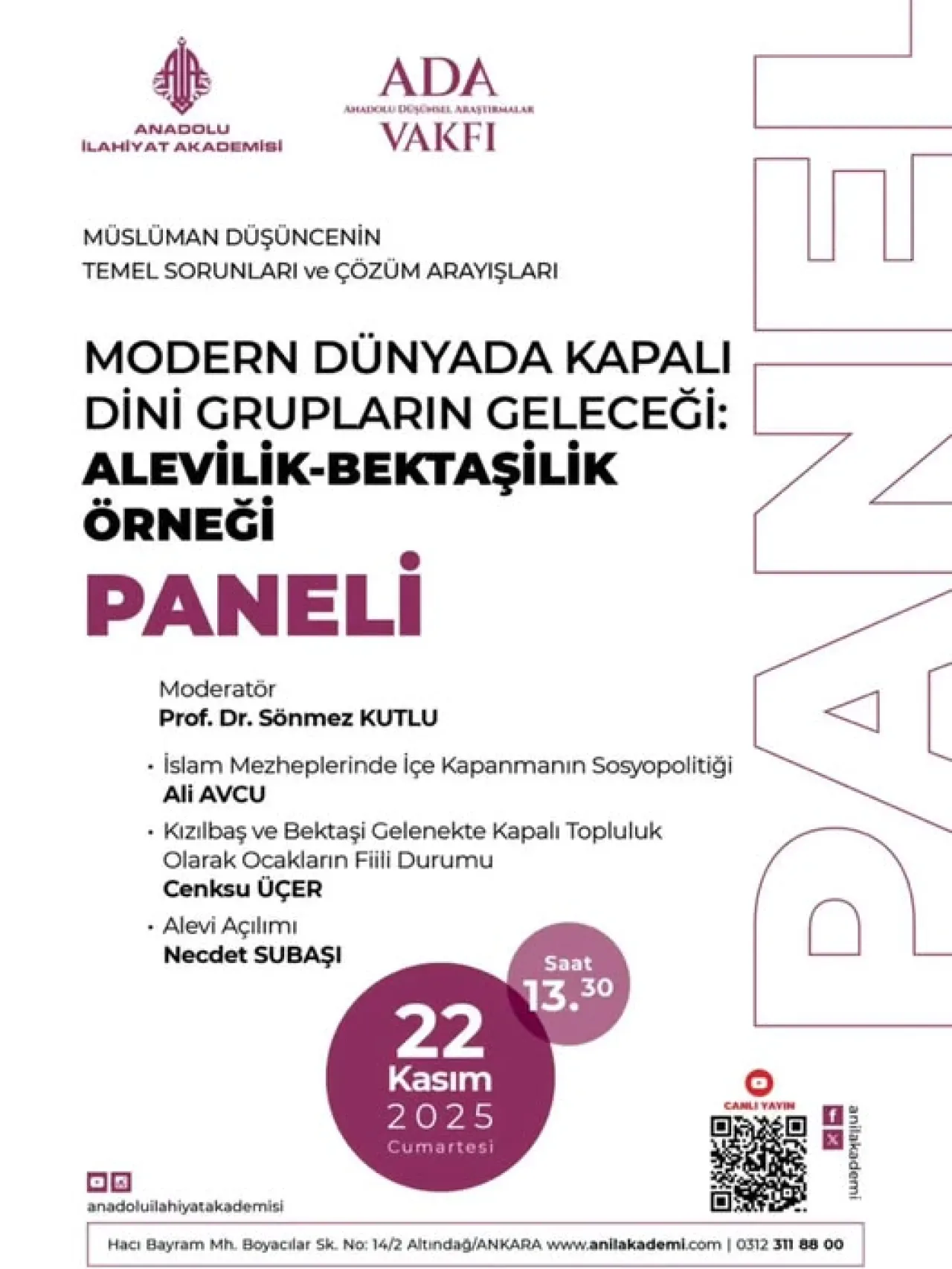 ASBÜ İlahiyat Fakültesi'nden Prof. Dr. Ali Avcu Alevilik-Bektaşilik Paneline Konuşmacı Olarak Katılıyor ASBÜ İlahiyat Fakültesi'nden Prof. Dr. Ali Avcu Alevilik-Bektaşilik Paneline Konuşmacı Olarak Katılıyor