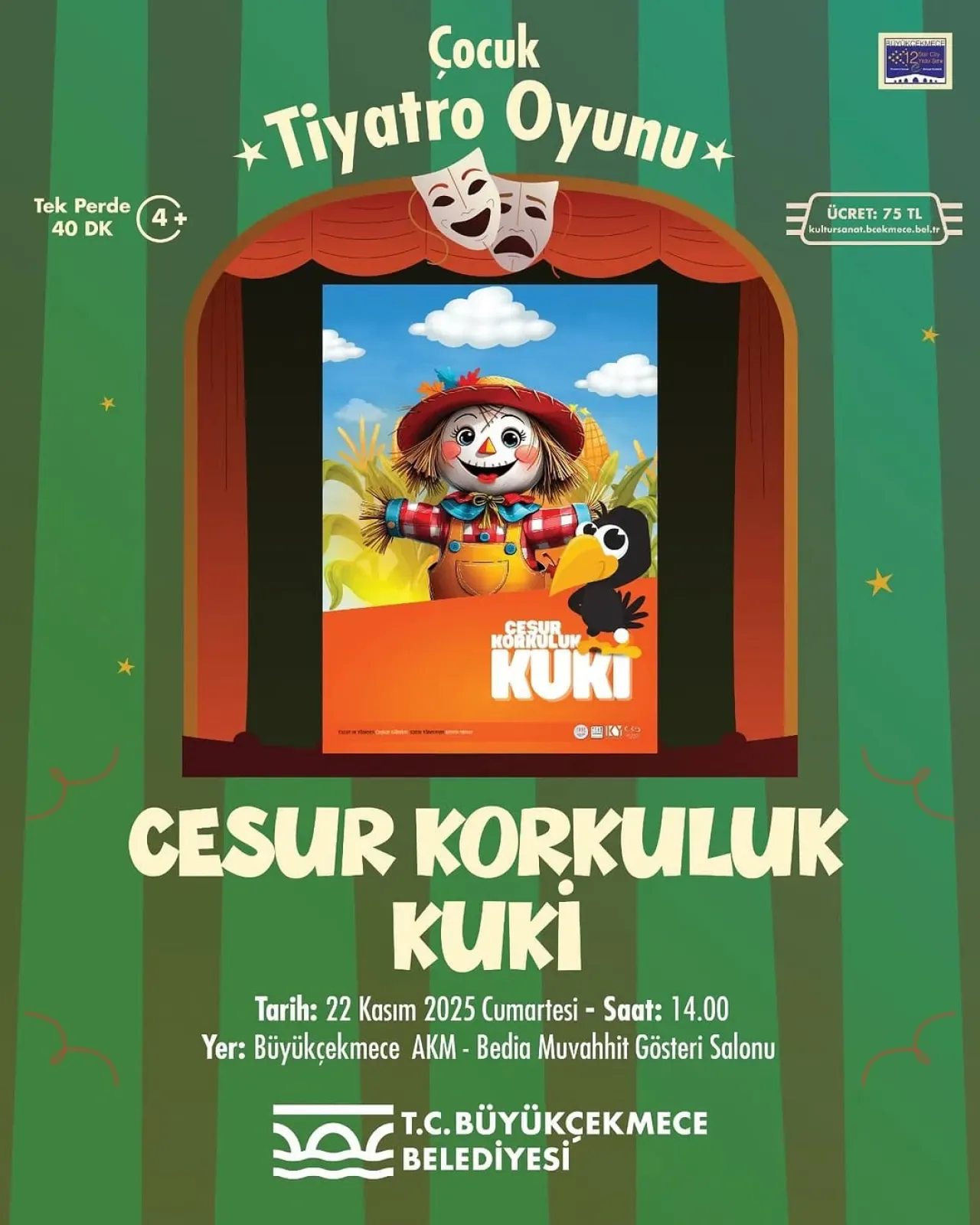 Korkuluk Kuki, Çocuklara Dostluğu ve Cesareti Anlatmak İçin Sahnede Korkuluk Kuki, Çocuklara Dostluğu ve Cesareti Anlatmak İçin Sahnede