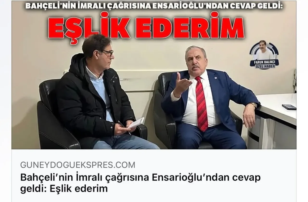 İYİ Partili Ensarioğlu'ndan Bahçeli'nin İmralı Çağrısına Destek: "Akan Kan Durmalı" İYİ Partili Ensarioğlu'ndan Bahçeli'nin İmralı Çağrısına Destek: "Akan Kan Durmalı"