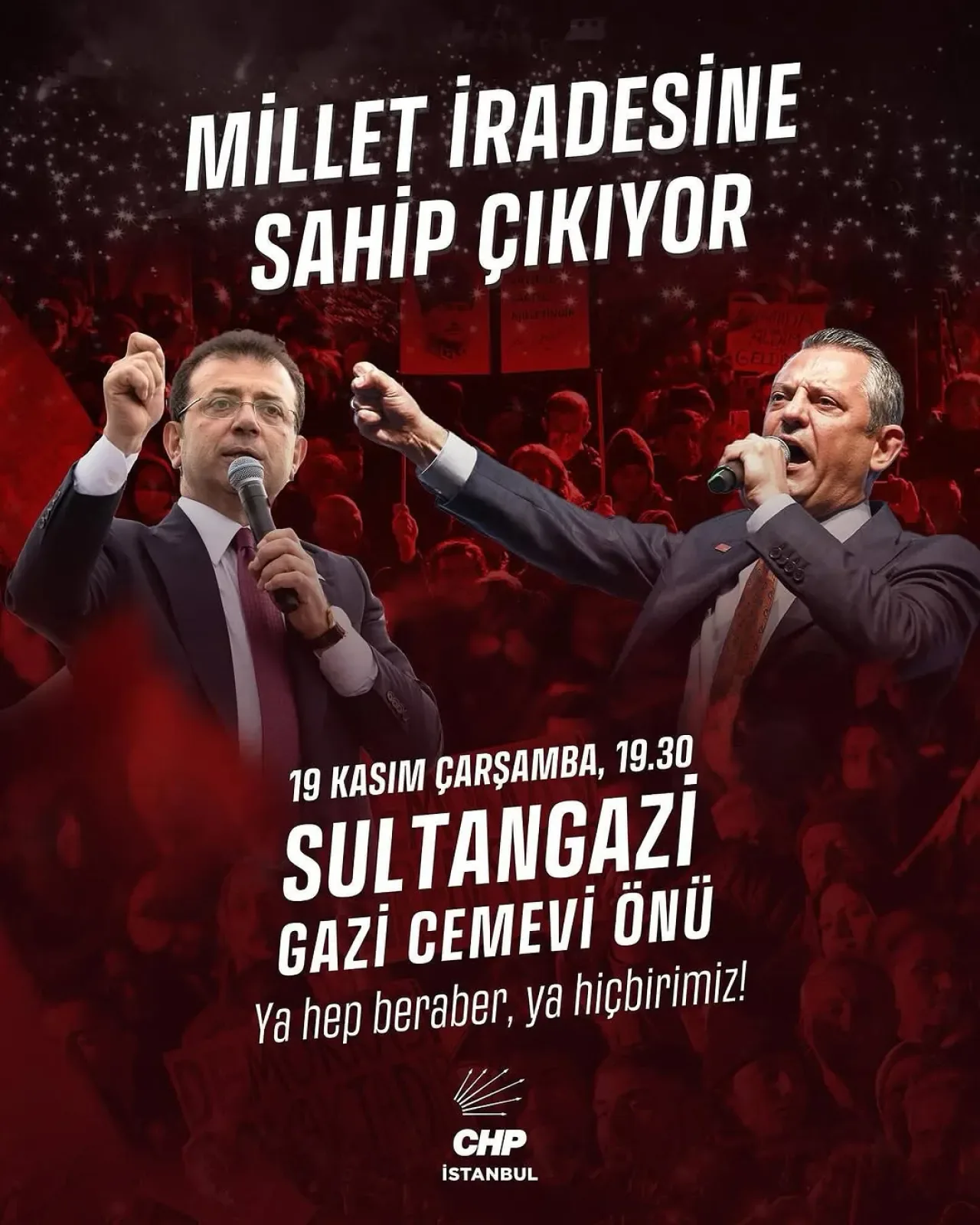 İstanbul'da Özgürlük İçin Buluşma: Sultangazi'de Miting Düzenlenecek İstanbul'da Özgürlük İçin Buluşma: Sultangazi'de Miting Düzenlenecek