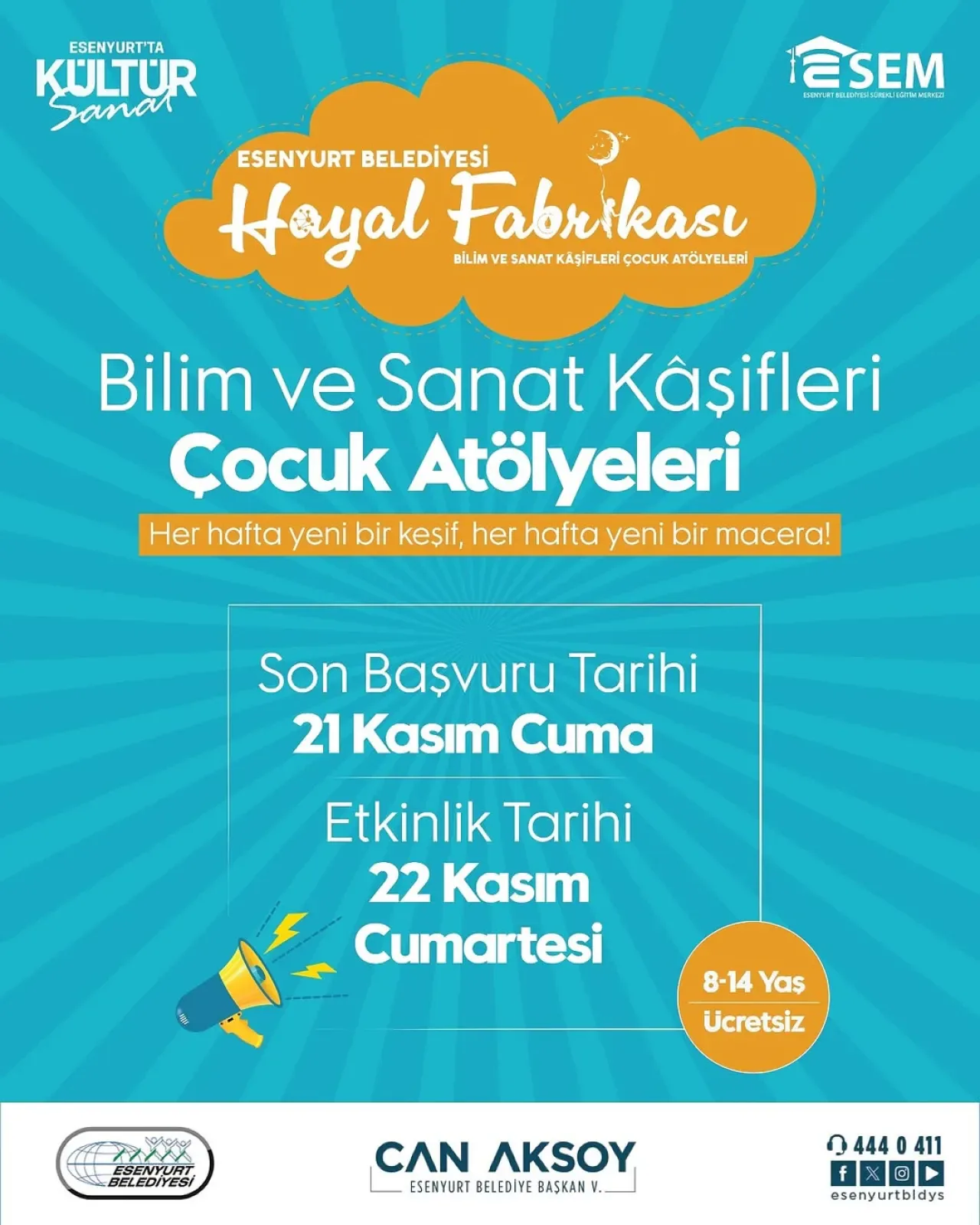 Esenyurt'ta Çocuklar İçin Bilim ve Sanat Atölyeleri Başlıyor Esenyurt'ta Çocuklar İçin Bilim ve Sanat Atölyeleri Başlıyor