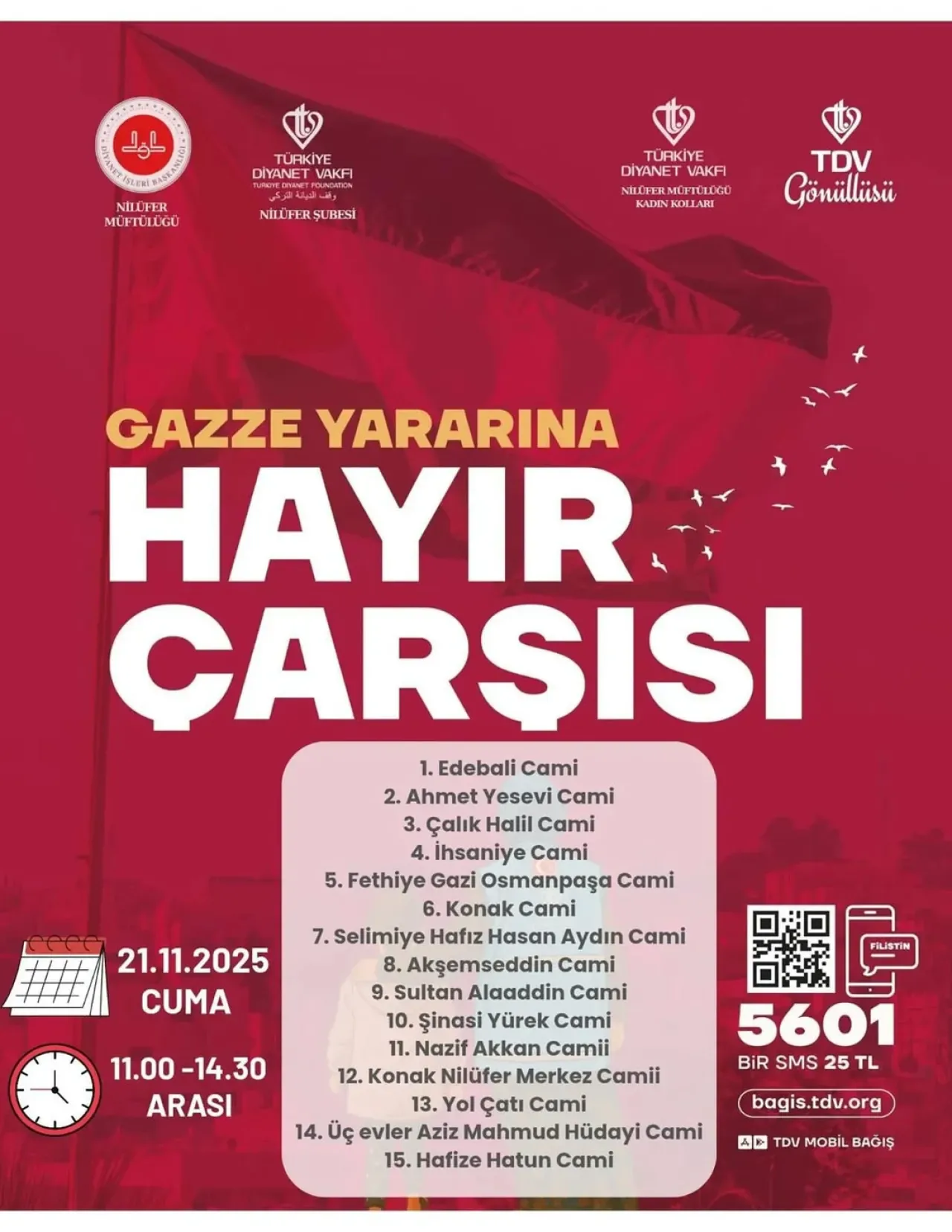 Bursa Nilüfer'de 15 Camide Eş Zamanlı "Hayır Çarşısı" Düzenleniyor Bursa Nilüfer'de 15 Camide Eş Zamanlı "Hayır Çarşısı" Düzenleniyor