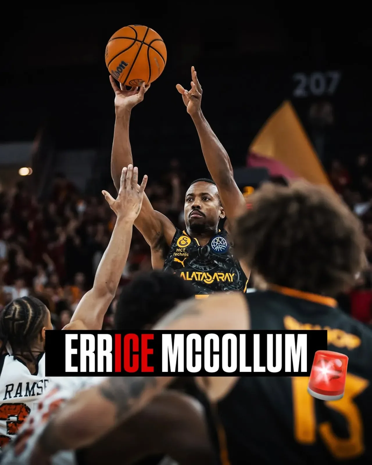 Galatasaray'da Errick McCollum, BCL'de Sezonun En Yüksek Skorunu Attı Galatasaray'da Errick McCollum, BCL'de Sezonun En Yüksek Skorunu Attı