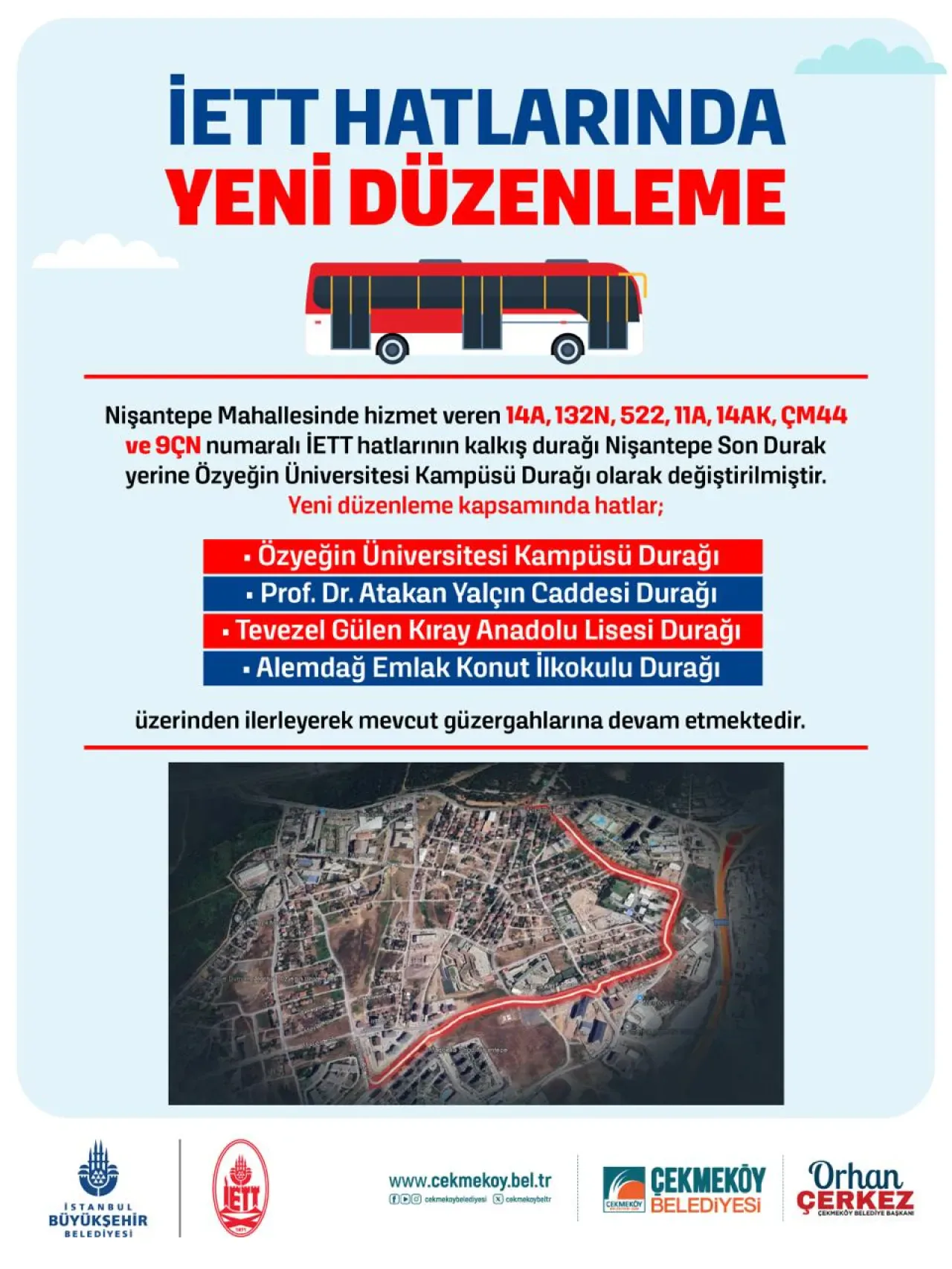 Çekmeköy'de Ulaşımda Kolaylık: 7 Otobüs Hattının Kalkış Noktası Değişti Çekmeköy'de Ulaşımda Kolaylık: 7 Otobüs Hattının Kalkış Noktası Değişti