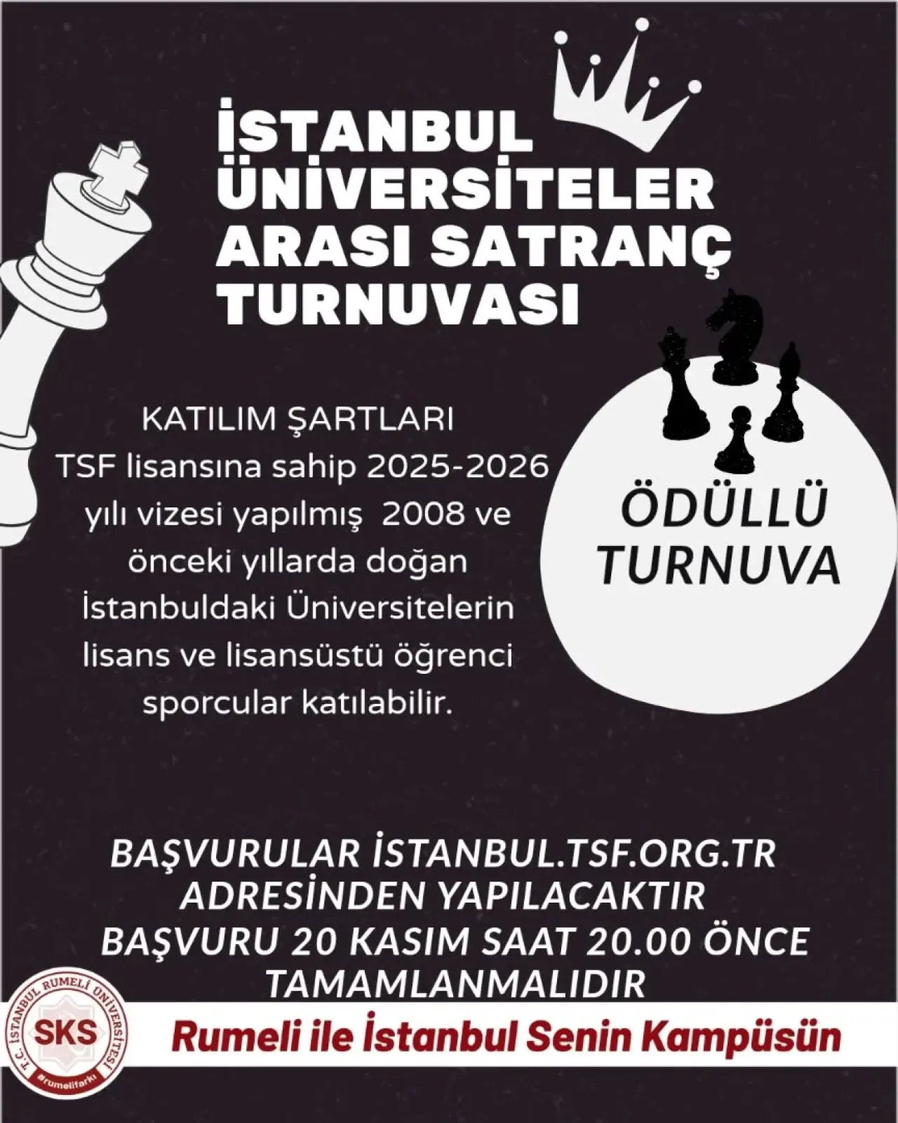 İstanbul Üniversiteler Arası Satranç Turnuvası Esenler'de Gerçekleştirilecek İstanbul Üniversiteler Arası Satranç Turnuvası Esenler'de Gerçekleştirilecek