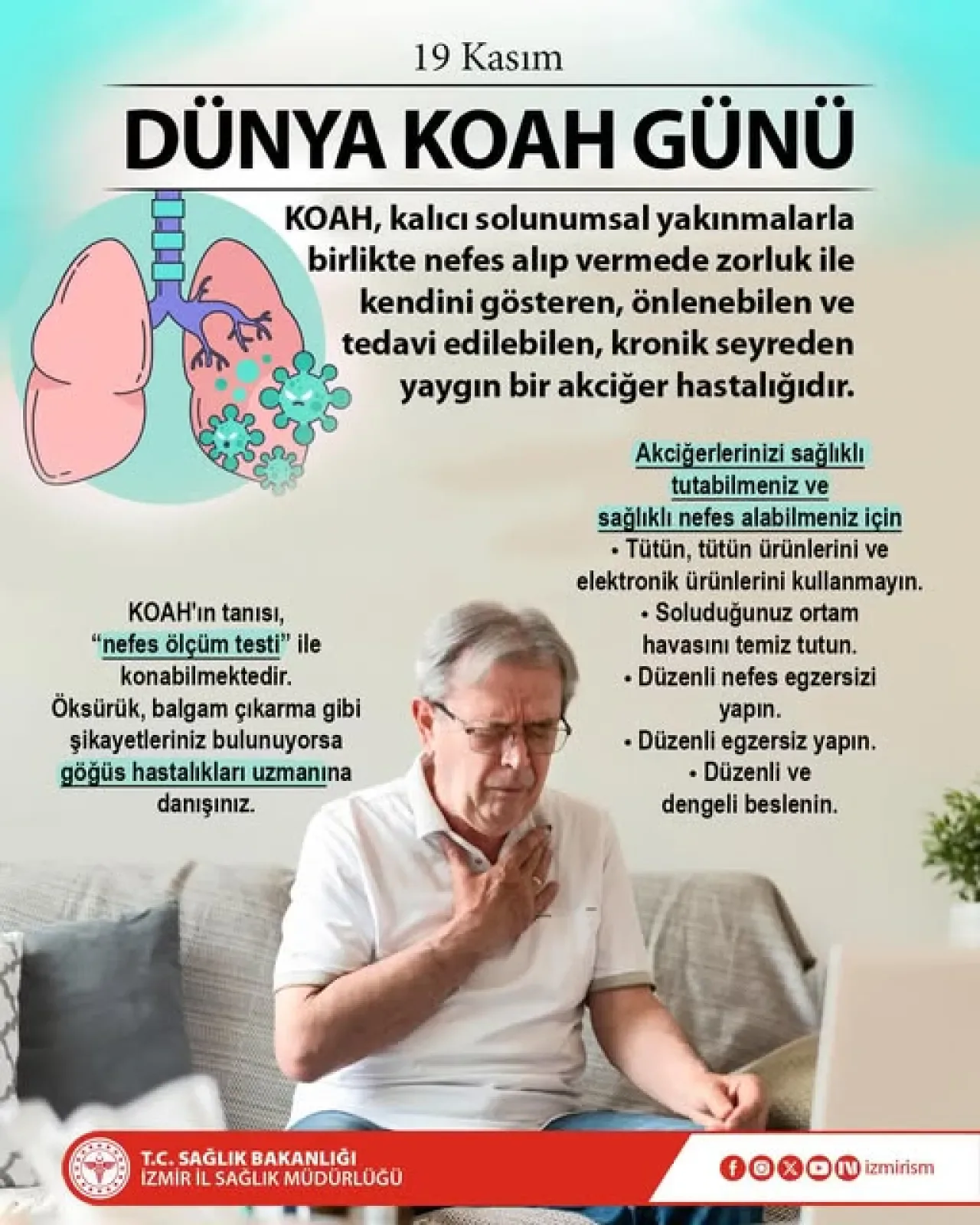 KOAH Hakkında Bilinmesi Gerekenler: Önlenebilir ve Tedavi Edilebilir Bir Akciğer Hastalığı KOAH Hakkında Bilinmesi Gerekenler: Önlenebilir ve Tedavi Edilebilir Bir Akciğer Hastalığı