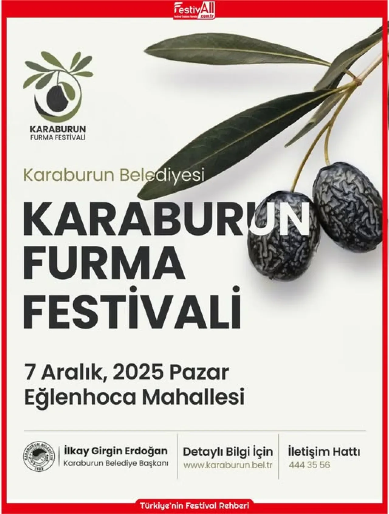 Karaburun'da Geleneksel Furma Zeytini Festivali İkinci Kez Kapılarını Açıyor Karaburun'da Geleneksel Furma Zeytini Festivali İkinci Kez Kapılarını Açıyor