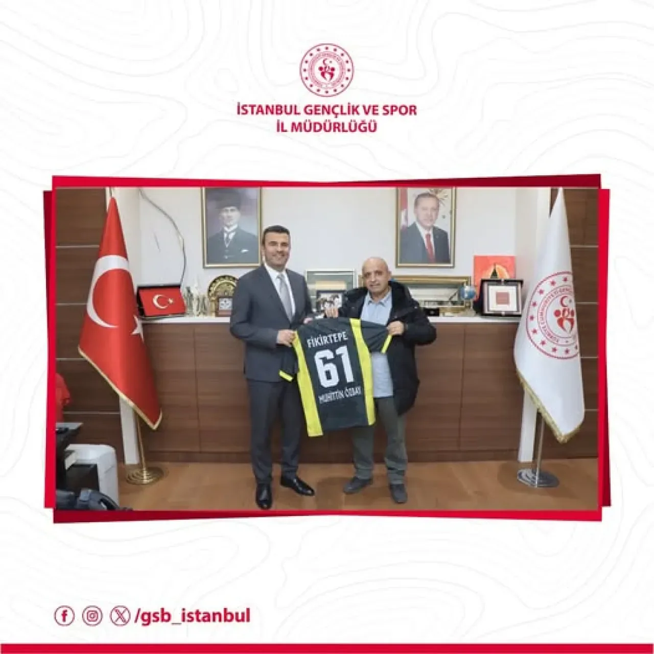 Fikirtepe Dumlupınar Spor Kulübü Başkanı, İstanbul Gençlik ve Spor İl Müdürlüğü'nü Ziyaret Etti Fikirtepe Dumlupınar Spor Kulübü Başkanı, İstanbul Gençlik ve Spor İl Müdürlüğü'nü Ziyaret Etti