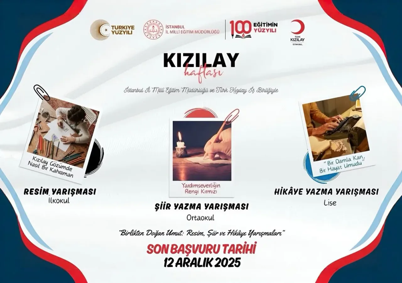 Türk Kızılay'ndan İstanbul'daki Öğrencilere Yönelik Resim, Şiir ve Hikâye Yarışması Türk Kızılay'ndan İstanbul'daki Öğrencilere Yönelik Resim, Şiir ve Hikâye Yarışması