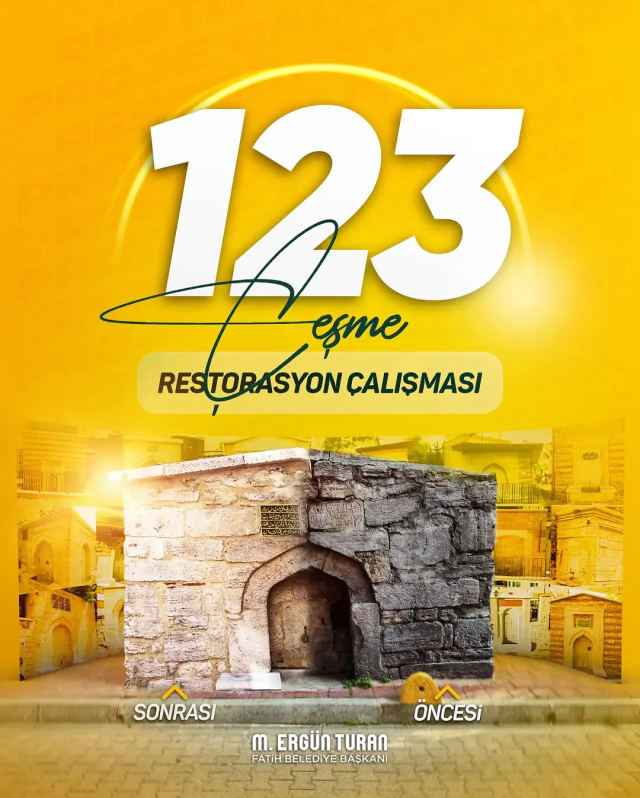 Fatih'te Tarihi Çeşmeler İhya Edildi Fatih'te Tarihi Çeşmeler İhya Edildi