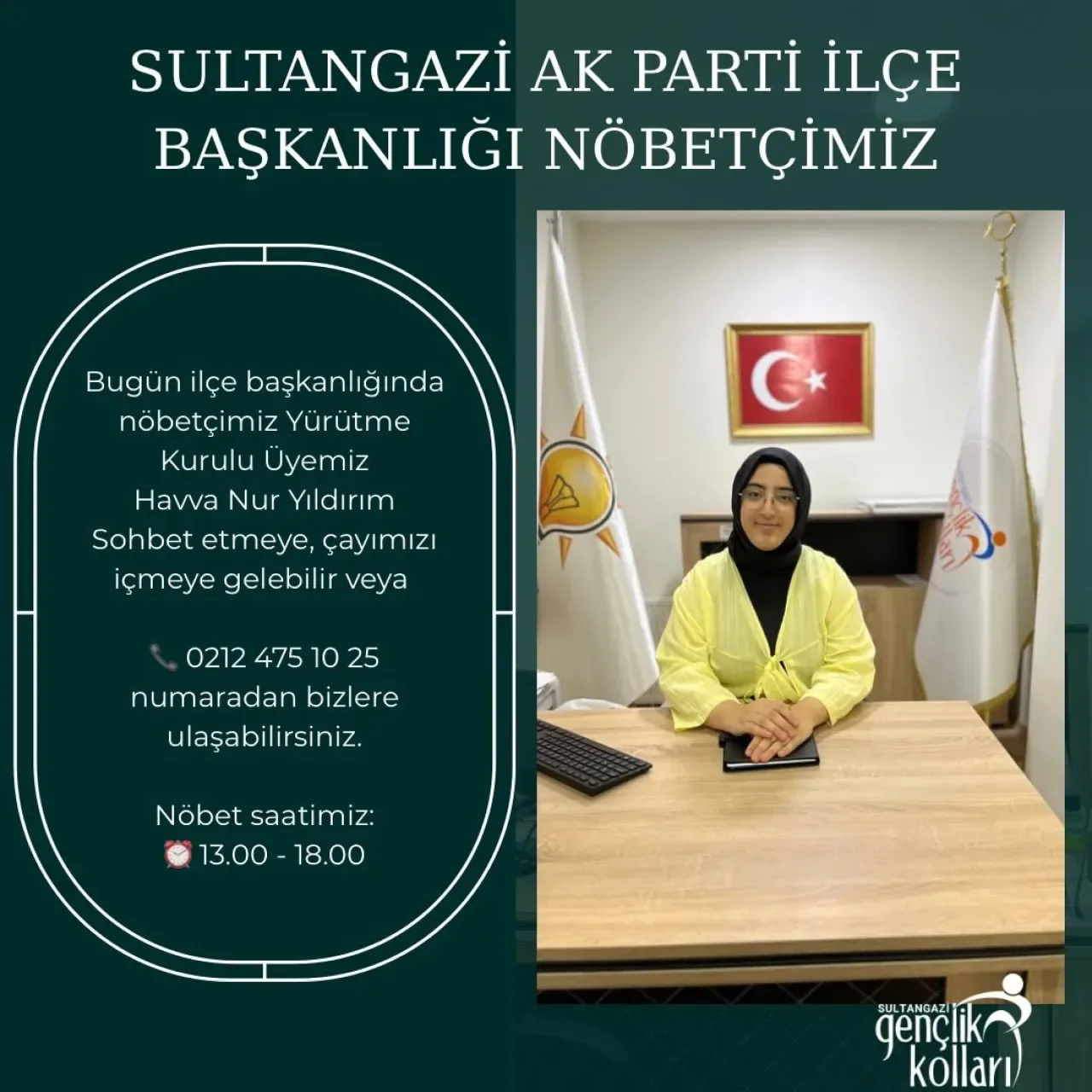 AK Parti Gençlik Sultangazi'de İlçe Başkanlığında Nöbet Sistemi AK Parti Gençlik Sultangazi'de İlçe Başkanlığında Nöbet Sistemi