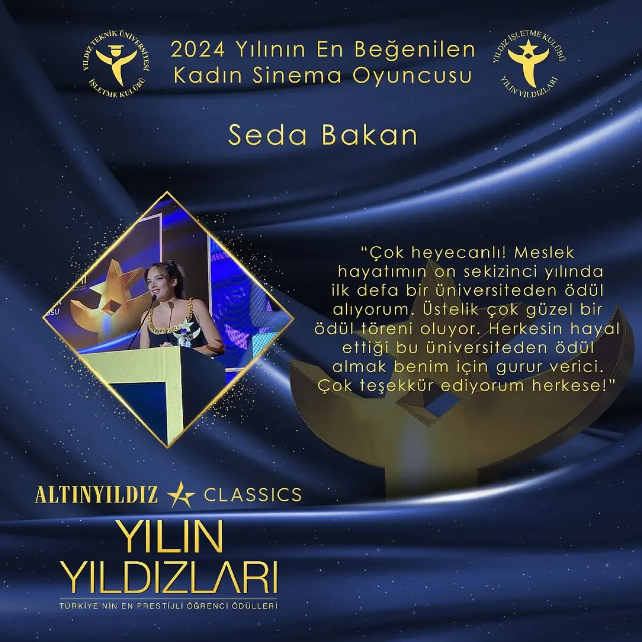 Yıldız İşletme Kulübü'nün Yılın Yıldızları Ödülleri Sahiplerini Buldu Yıldız İşletme Kulübü'nün Yılın Yıldızları Ödülleri Sahiplerini Buldu