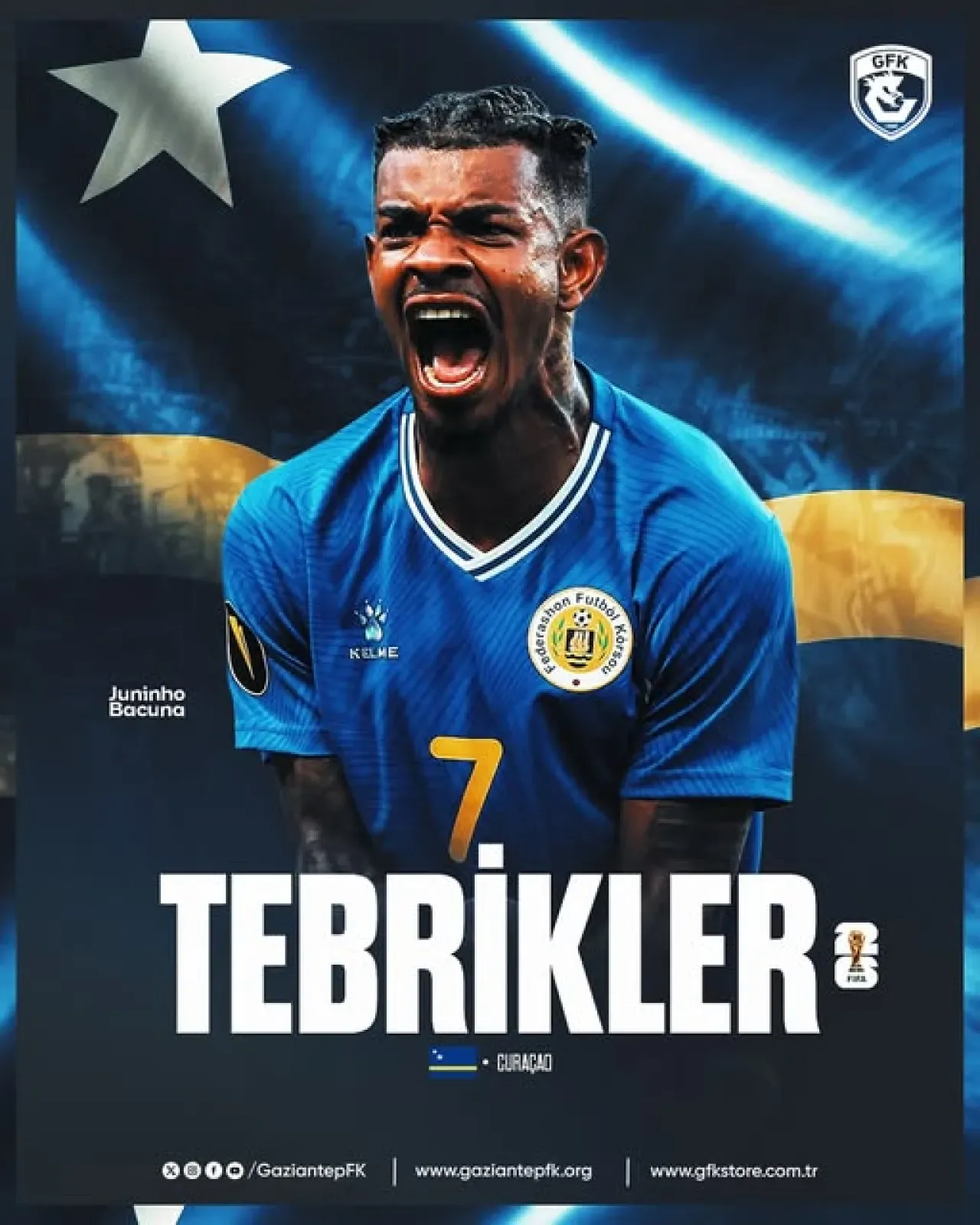 Gaziantep FK'nın Yıldızı Juninho Bacuna, Curaçao ile Tarihi Dünya Kupası Vizesi Aldı Gaziantep FK'nın Yıldızı Juninho Bacuna, Curaçao ile Tarihi Dünya Kupası Vizesi Aldı