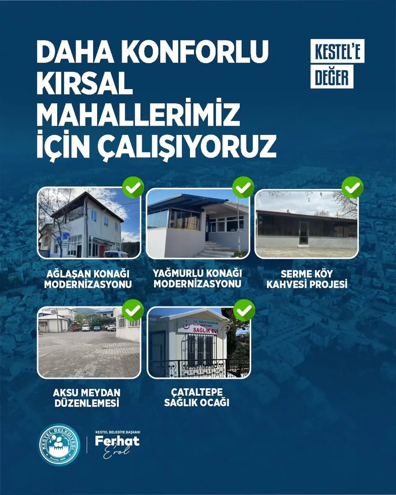 Bursa Kestel'de Kırsal Mahallelerin Çehresi Yenileniyor Bursa Kestel'de Kırsal Mahallelerin Çehresi Yenileniyor