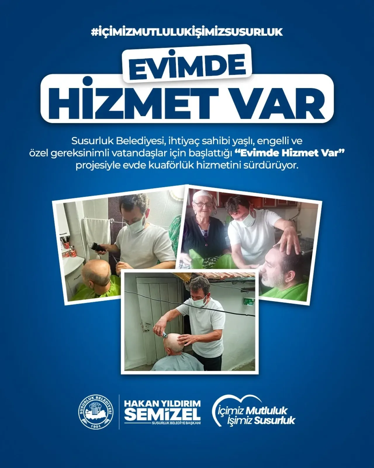 Susurluk'ta Evimde Hizmet Var Projesi ile Yaşlı ve Engelli Vatandaşlara Evde Kuaförlük Hizmeti Susurluk'ta Evimde Hizmet Var Projesi ile Yaşlı ve Engelli Vatandaşlara Evde Kuaförlük Hizmeti