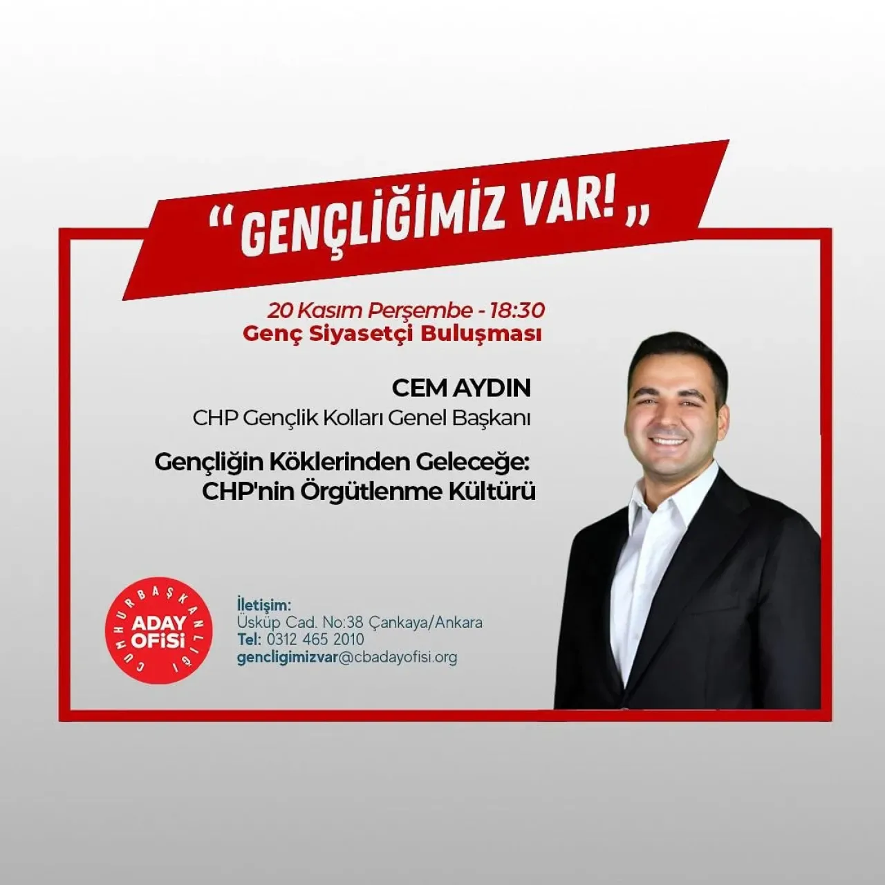 CHP'de Gençlik Buluşması: "Gençlik Köklerinden Geleceğe" Akyurt'ta Düzenleniyor CHP'de Gençlik Buluşması: "Gençlik Köklerinden Geleceğe" Akyurt'ta Düzenleniyor