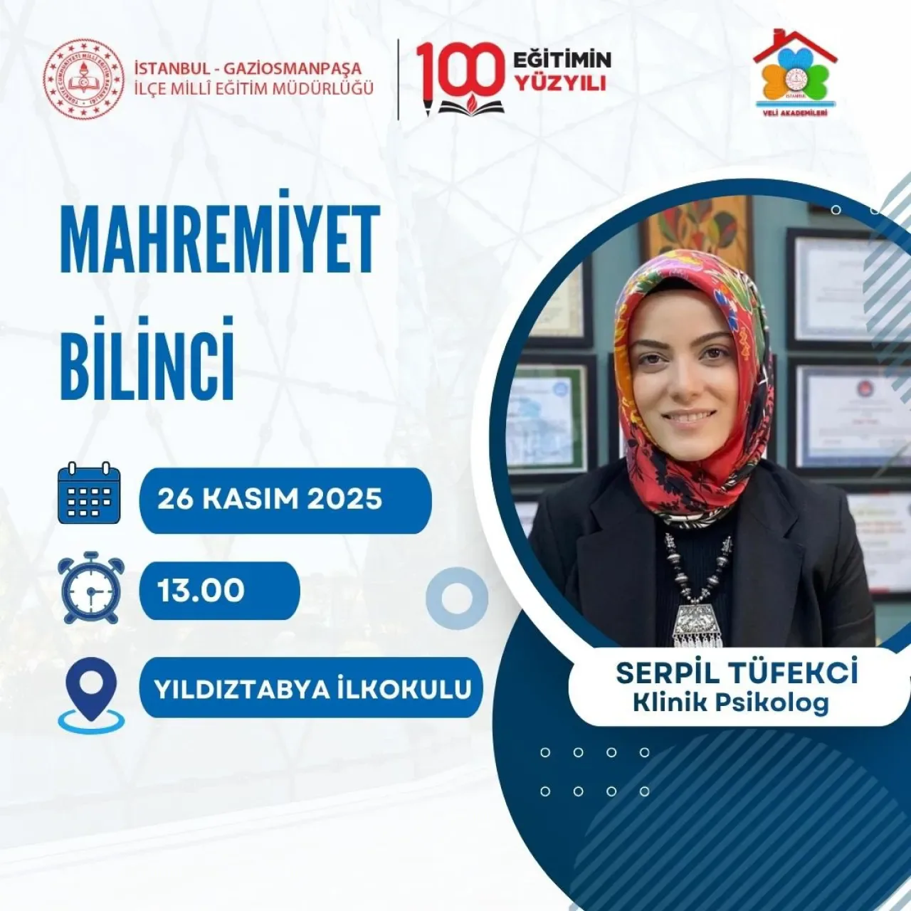 Gaziosmanpaşa'da Mahremiyet Bilinci Semineri: Veli Akademisi Ebeveynleri Bilinçlendiriyor Gaziosmanpaşa'da Mahremiyet Bilinci Semineri: Veli Akademisi Ebeveynleri Bilinçlendiriyor