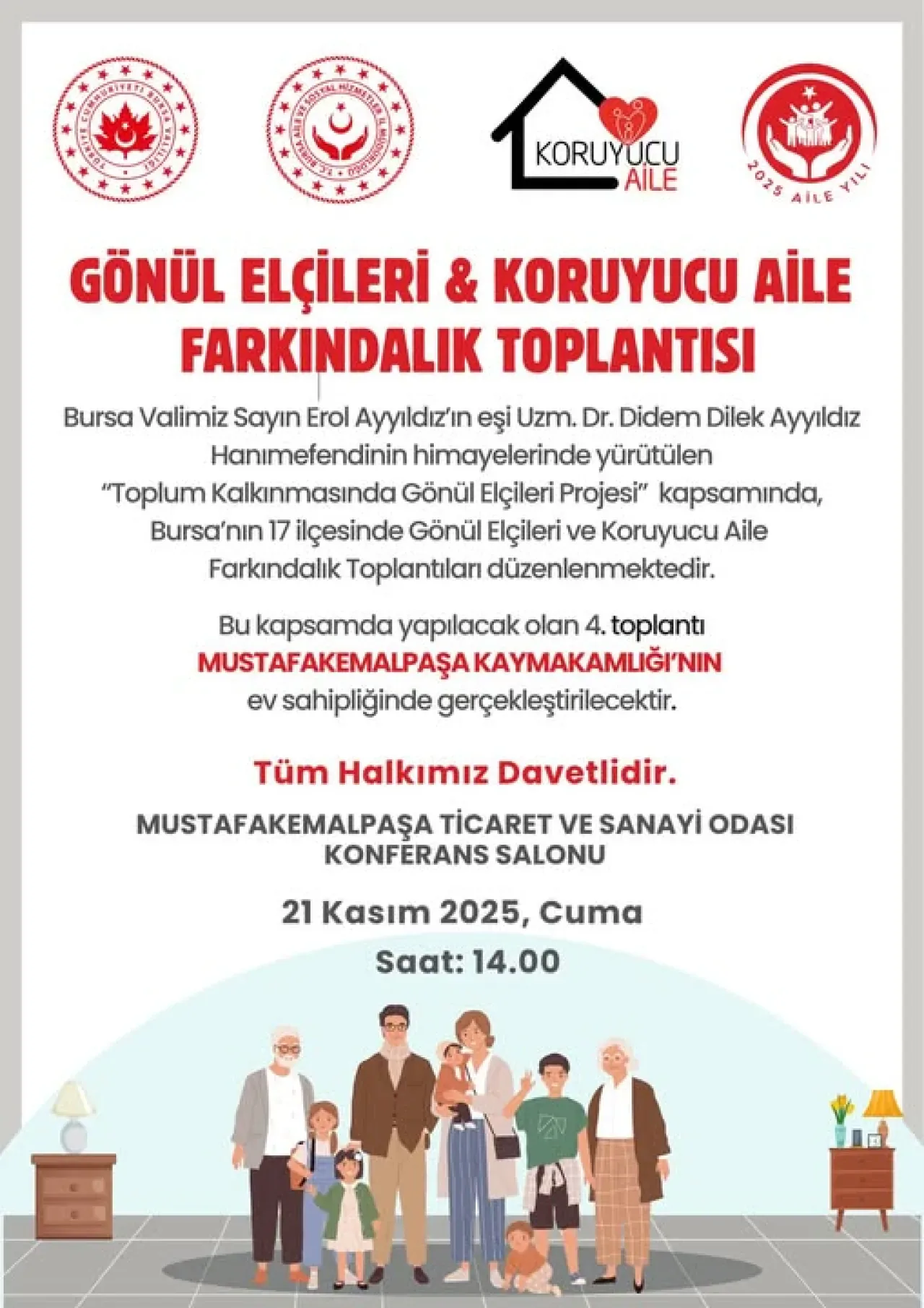 Bursa'da Koruyucu Aile Farkındalık Toplantıları Mustafakemalpaşa'da Başlıyor Bursa'da Koruyucu Aile Farkındalık Toplantıları Mustafakemalpaşa'da Başlıyor