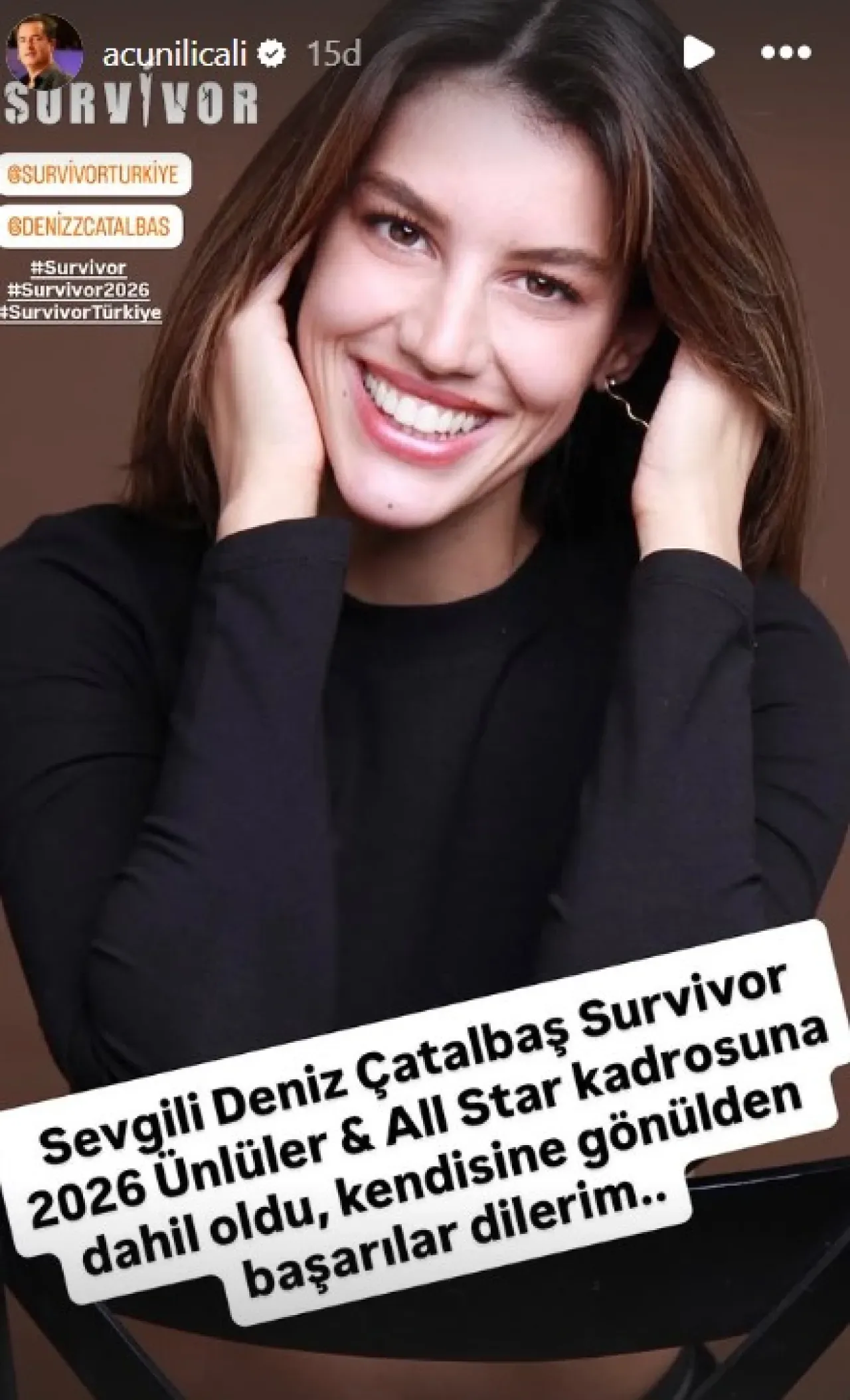 Deniz Çatalbaş, Survivor 2026 Ünlüler - All Star Kadrosuna Katılıyor Deniz Çatalbaş, Survivor 2026 Ünlüler - All Star Kadrosuna Katılıyor