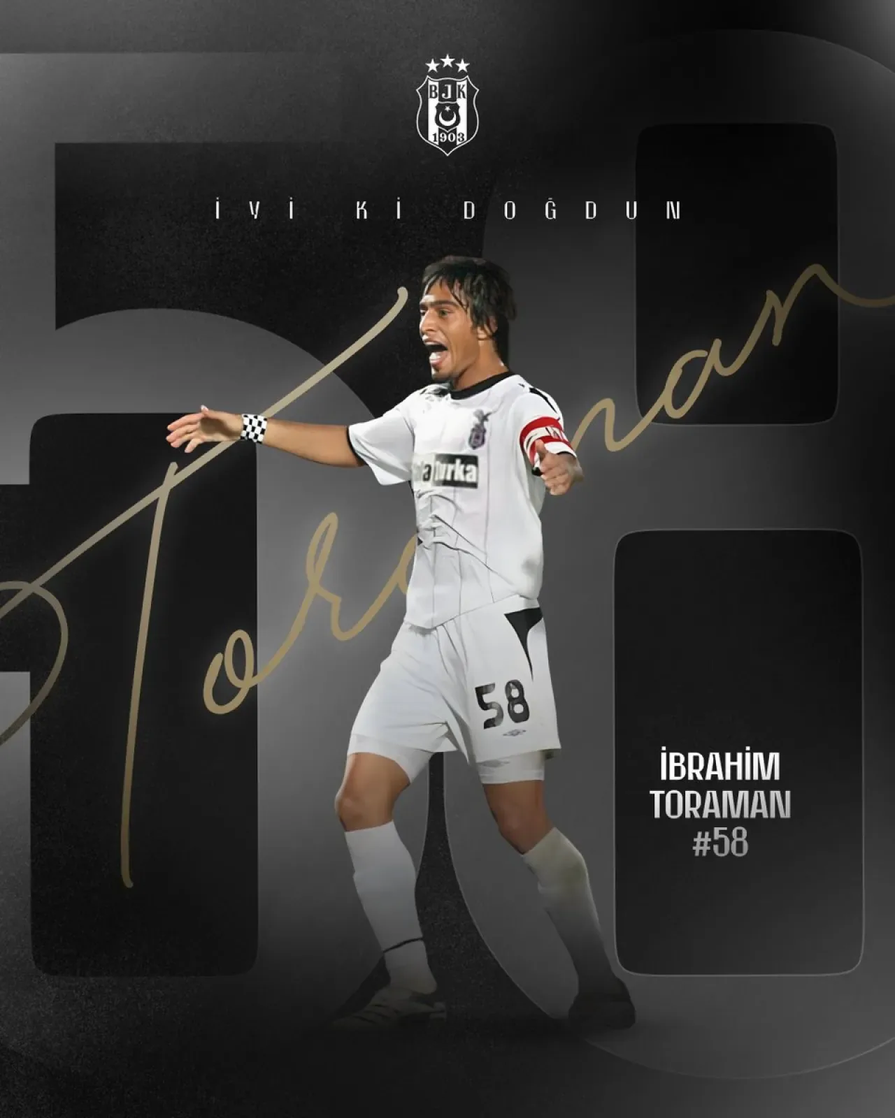 Beşiktaş'ın Efsane Futbolcusu İbrahim Toraman'ın Doğum Günü Kutlanıyor Beşiktaş'ın Efsane Futbolcusu İbrahim Toraman'ın Doğum Günü Kutlanıyor