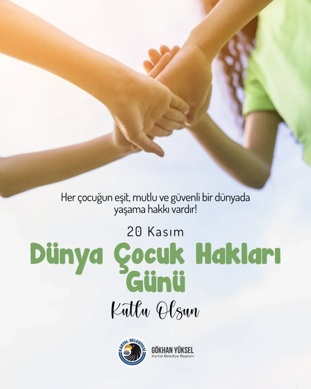 Kartal Belediye Başkanı Gökhan Yüksel'den Dünya Çocuk Hakları Günü Mesajı Kartal Belediye Başkanı Gökhan Yüksel'den Dünya Çocuk Hakları Günü Mesajı