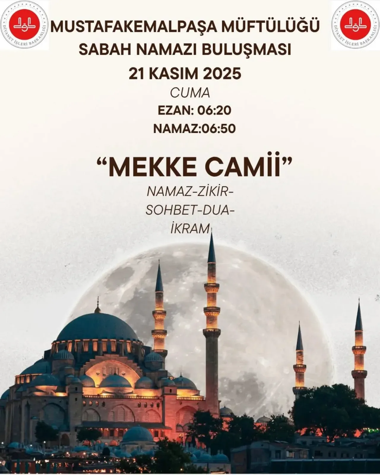 Mustafakemalpaşa Halkı, Mevlid Kandili'nde Camilerde Buluşmaya Davet Edildi Mustafakemalpaşa Halkı, Mevlid Kandili'nde Camilerde Buluşmaya Davet Edildi