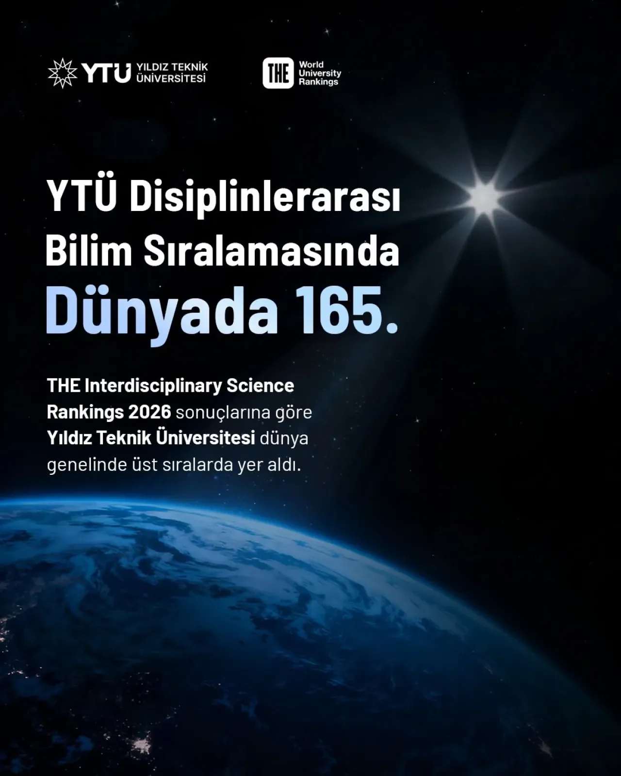 YTÜ, Disiplinlerarası Bilimde Dünya Sıralamasında 165. Oldu YTÜ, Disiplinlerarası Bilimde Dünya Sıralamasında 165. Oldu