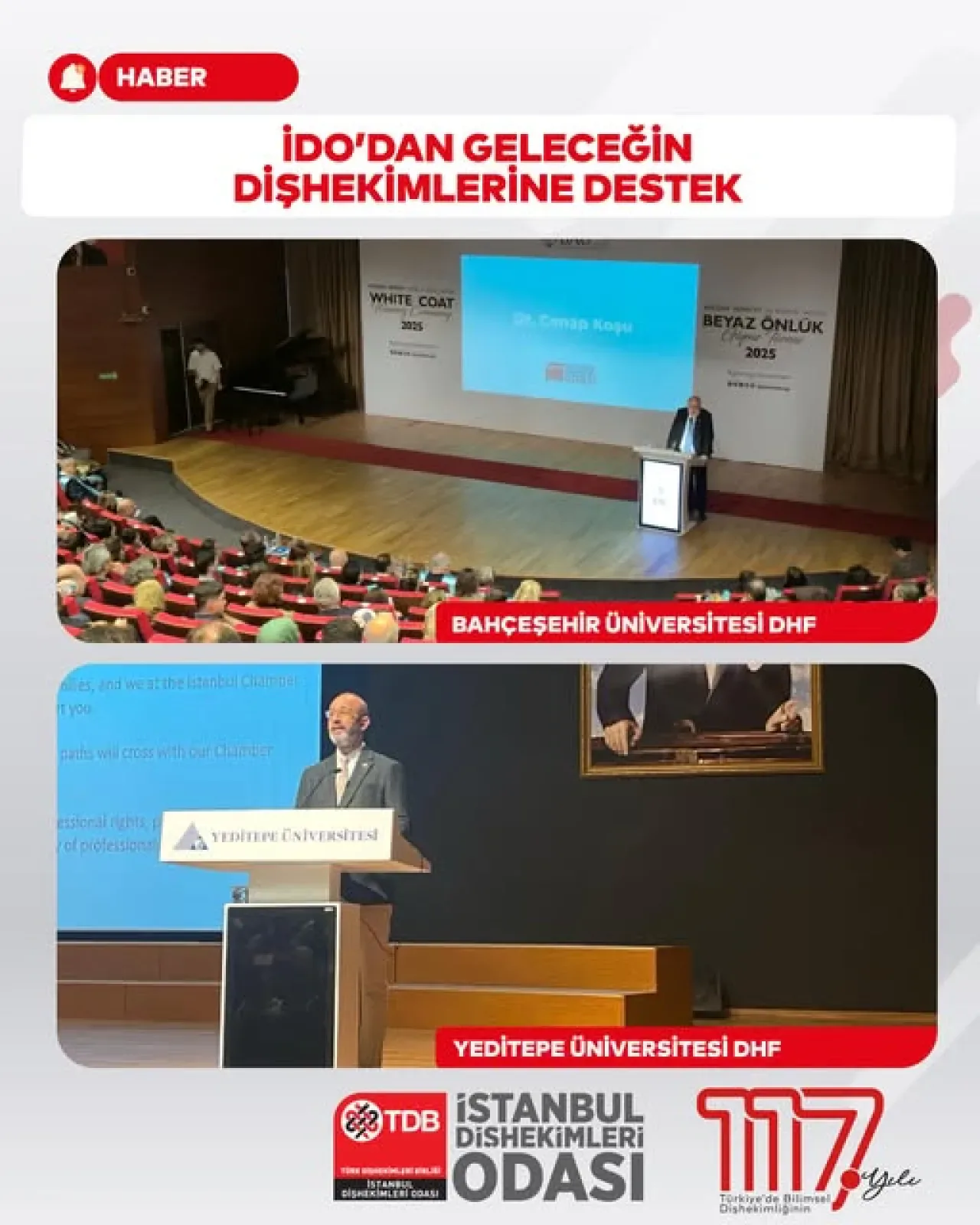 İstanbul Dişhekimleri Odası'ndan Diş Hekimliği Öğrencilerine Anlamlı Destek İstanbul Dişhekimleri Odası'ndan Diş Hekimliği Öğrencilerine Anlamlı Destek
