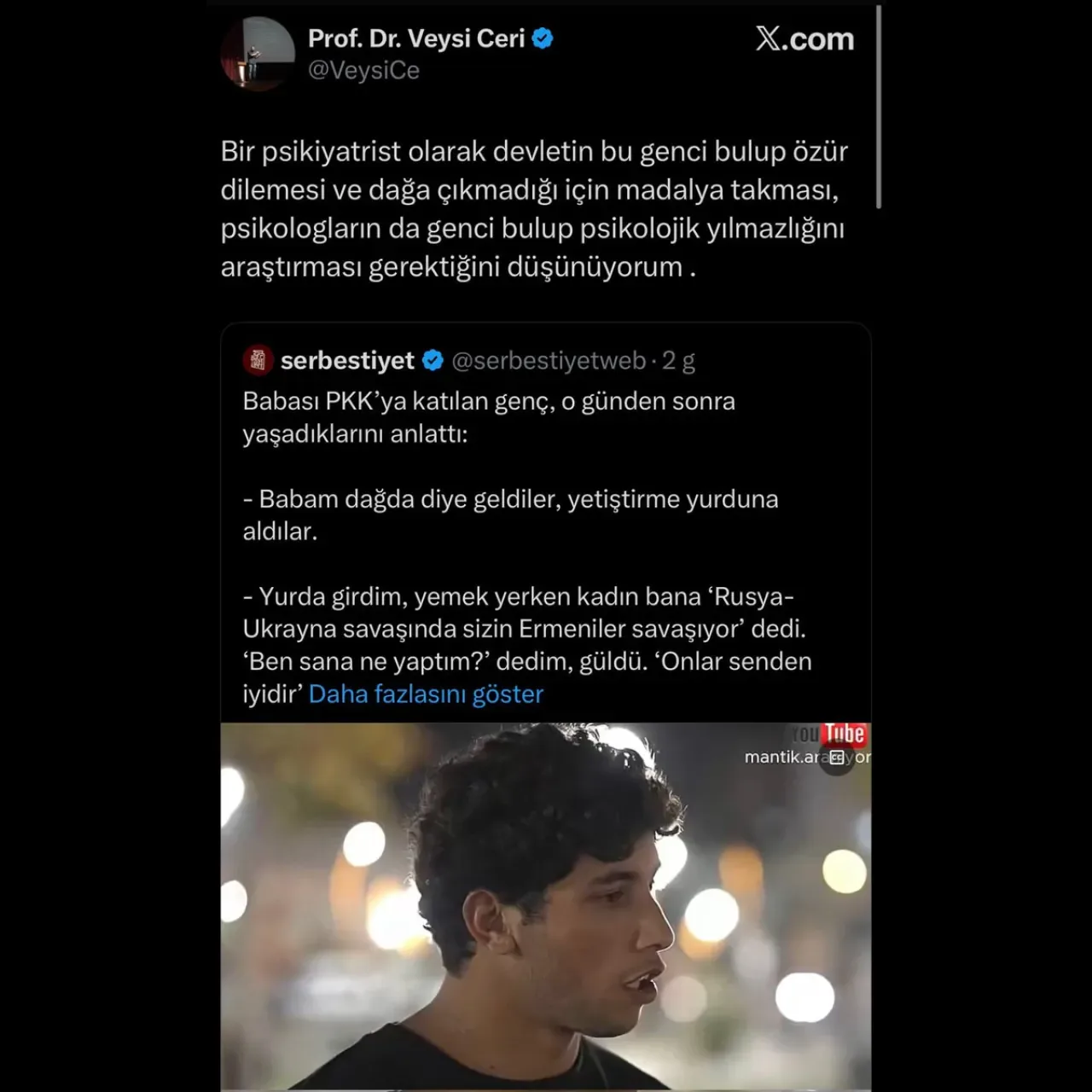Türkiye'de Bir Psikiyatristten Tuhaf Devlet Talebi Türkiye'de Bir Psikiyatristten Tuhaf Devlet Talebi