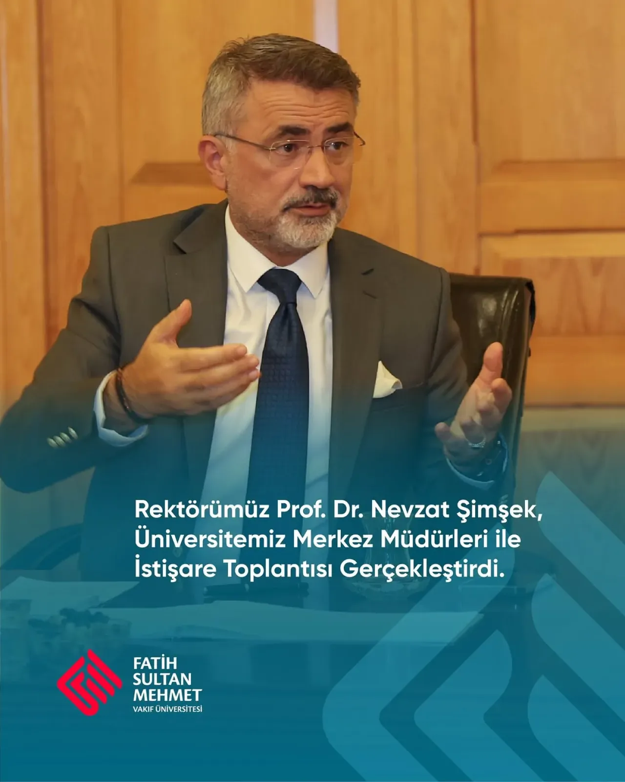 Fatih Sultan Mehmet Vakıf Üniversitesi'nde Rektör Şimşek Başkanlığında İstişare Toplantısı Düzenlendi Fatih Sultan Mehmet Vakıf Üniversitesi'nde Rektör Şimşek Başkanlığında İstişare Toplantısı Düzenlendi