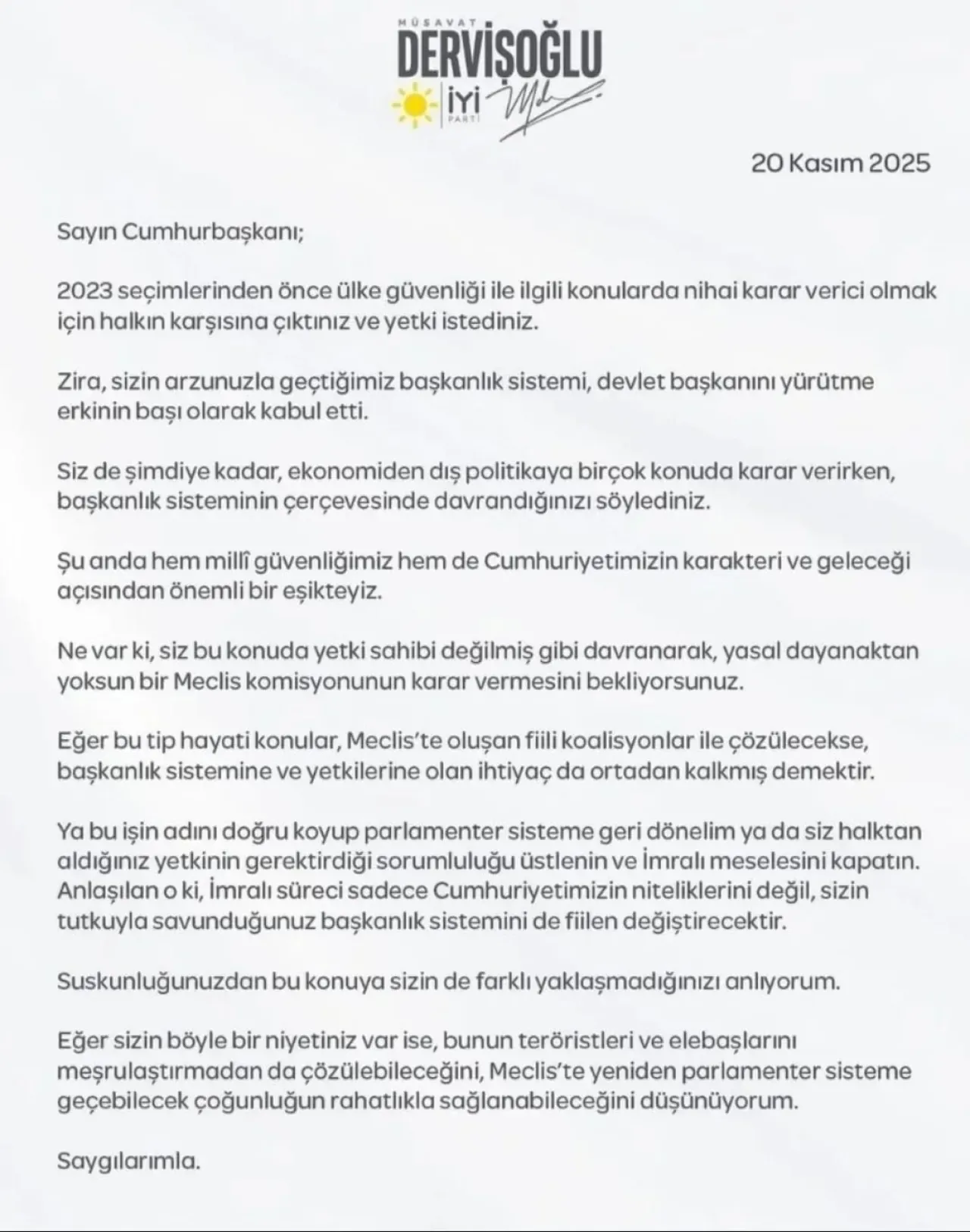 İYİ Parti Ümraniye İlçe Başkanı Yücel Coşkun'dan Cumhurbaşkanı Erdoğan'a Açık Mektup İYİ Parti Ümraniye İlçe Başkanı Yücel Coşkun'dan Cumhurbaşkanı Erdoğan'a Açık Mektup
