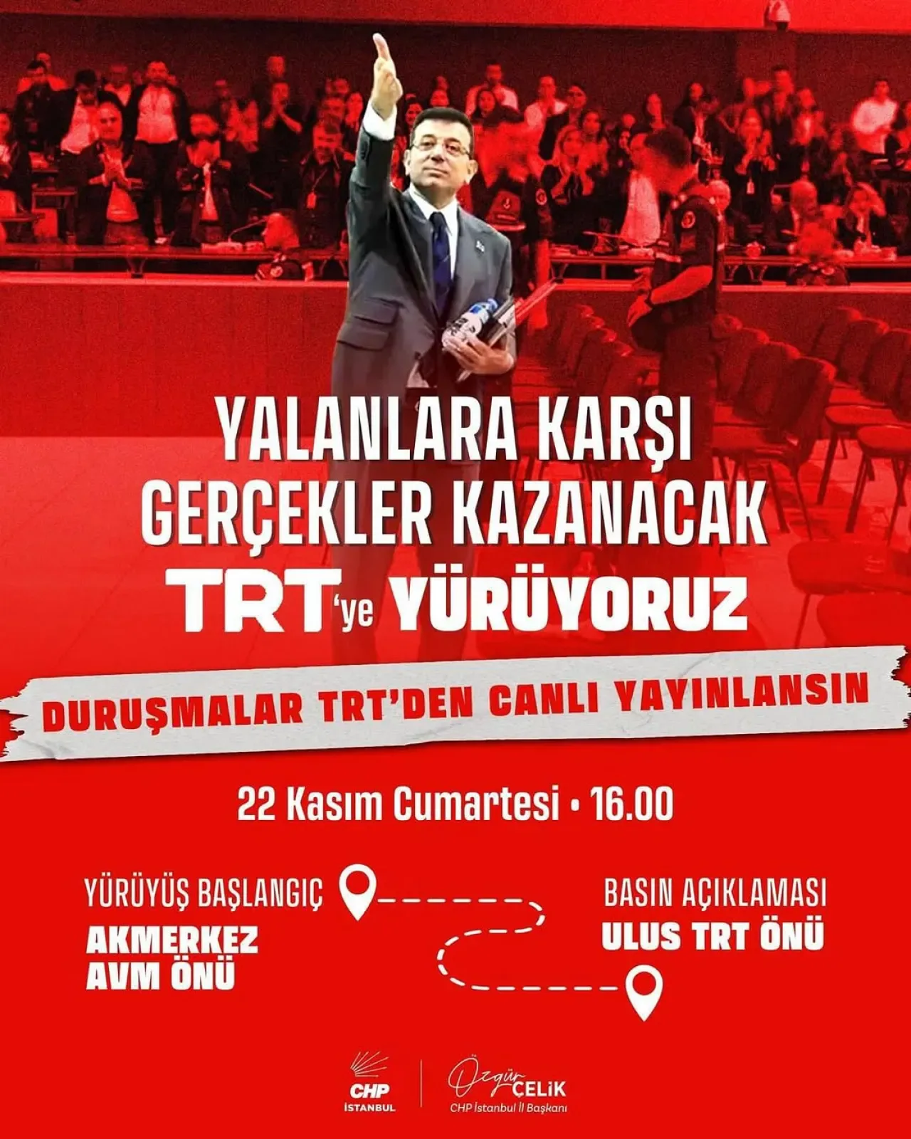 CHP'li Kadınlar TRT Önünde İddianameye Tepki İçin Buluşacak CHP'li Kadınlar TRT Önünde İddianameye Tepki İçin Buluşacak