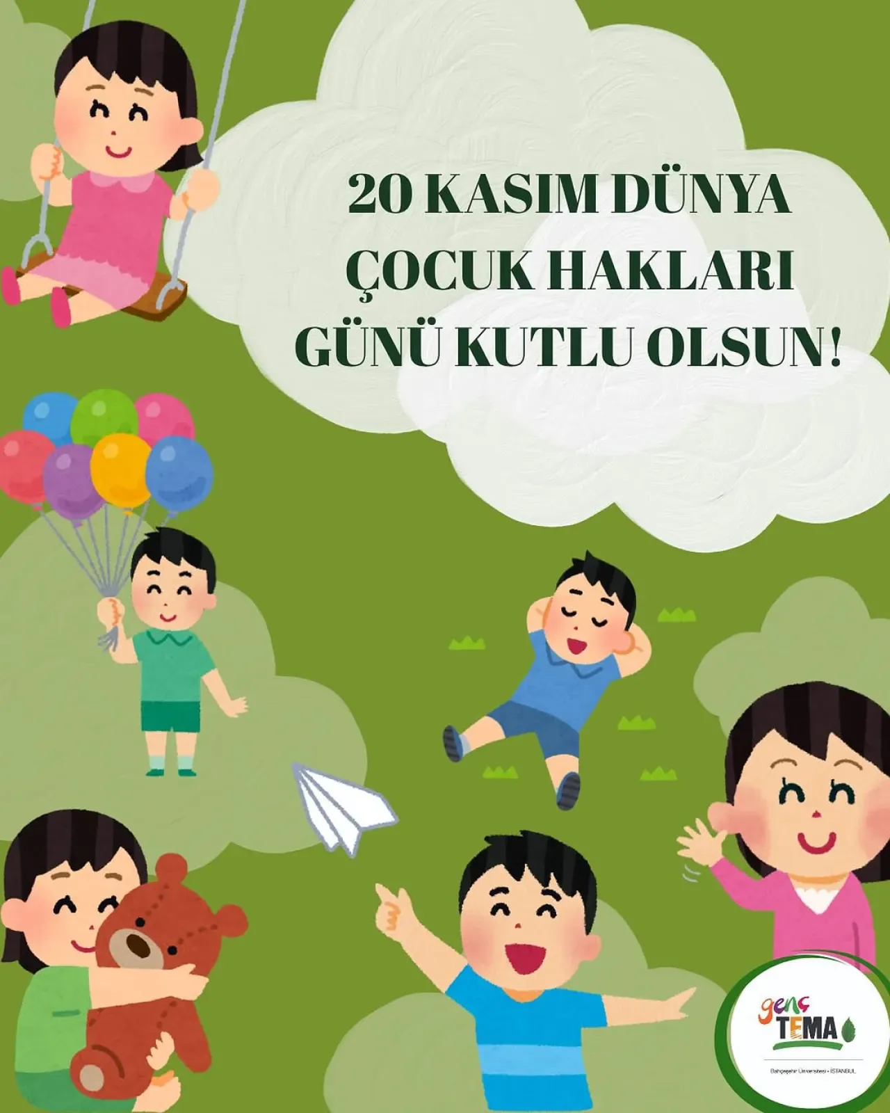 Bahçeşehir Genç TEMA'dan Dünya Çocuk Hakları Günü'nde Anlamlı Mesaj Bahçeşehir Genç TEMA'dan Dünya Çocuk Hakları Günü'nde Anlamlı Mesaj