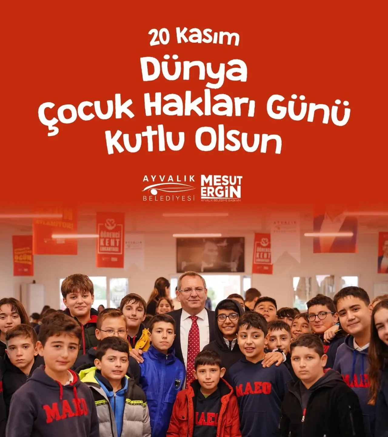 Ayvalık Belediyesi'nden Dünya Çocuk Hakları Günü Mesajı: Daha Mutlu ve Adil Bir Gelecek Ayvalık Belediyesi'nden Dünya Çocuk Hakları Günü Mesajı: Daha Mutlu ve Adil Bir Gelecek