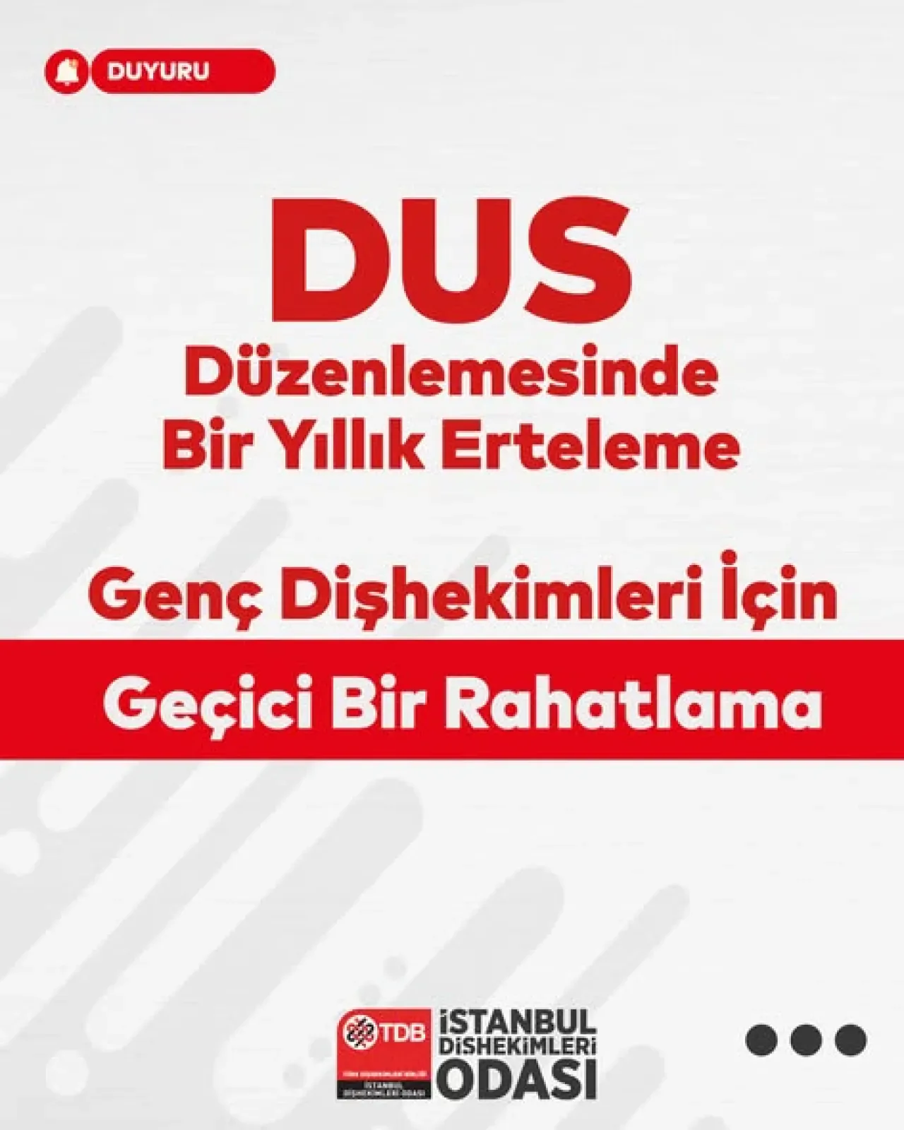DUS'ta Bir Yıllık Erteleme: Genç Diş Hekimleri İçin Geçici Çözüm DUS'ta Bir Yıllık Erteleme: Genç Diş Hekimleri İçin Geçici Çözüm
