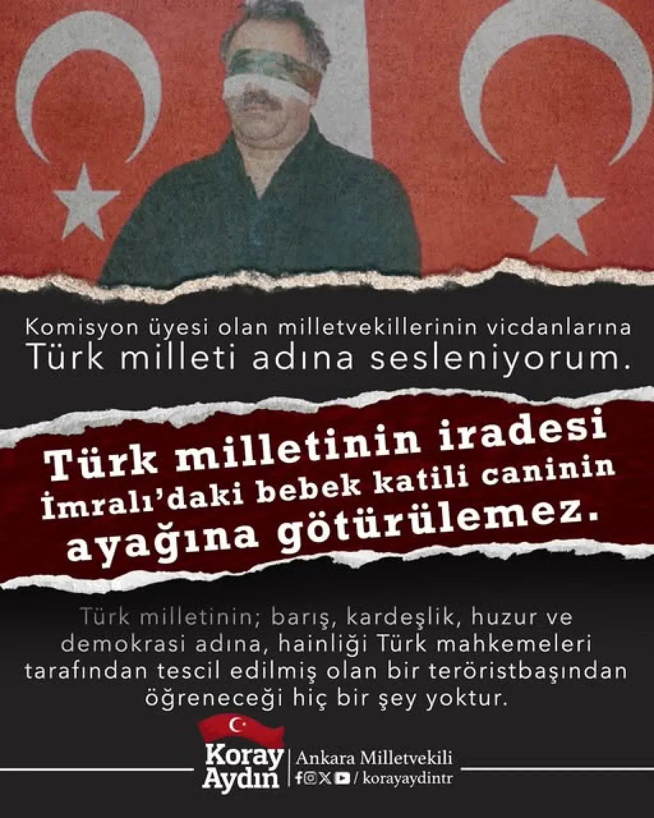 İYİ Partili Aydın: Millet İradesi Teröristbaşının Ayağına Götürülemez İYİ Partili Aydın: Millet İradesi Teröristbaşının Ayağına Götürülemez