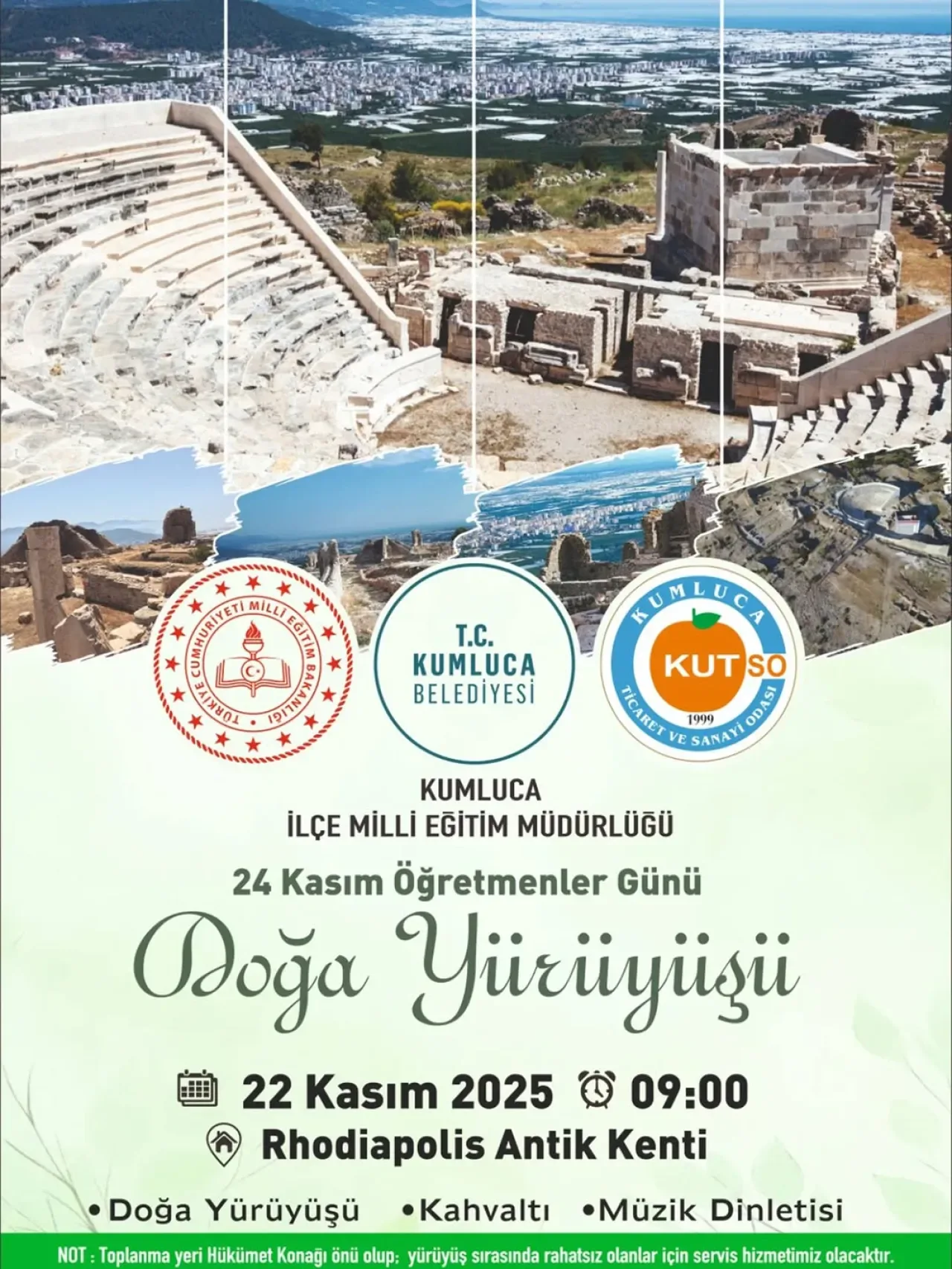 Kumluca'da Öğretmenler Günü Rhodiapolis Antik Kenti'nde Kutlanacak Kumluca'da Öğretmenler Günü Rhodiapolis Antik Kenti'nde Kutlanacak