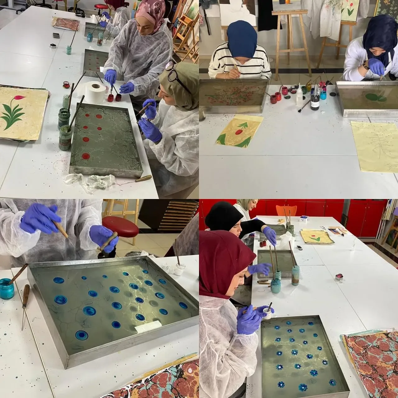 Bağcılar'da Ebru Sanatına Modern Yorum Bağcılar'da Ebru Sanatına Modern Yorum