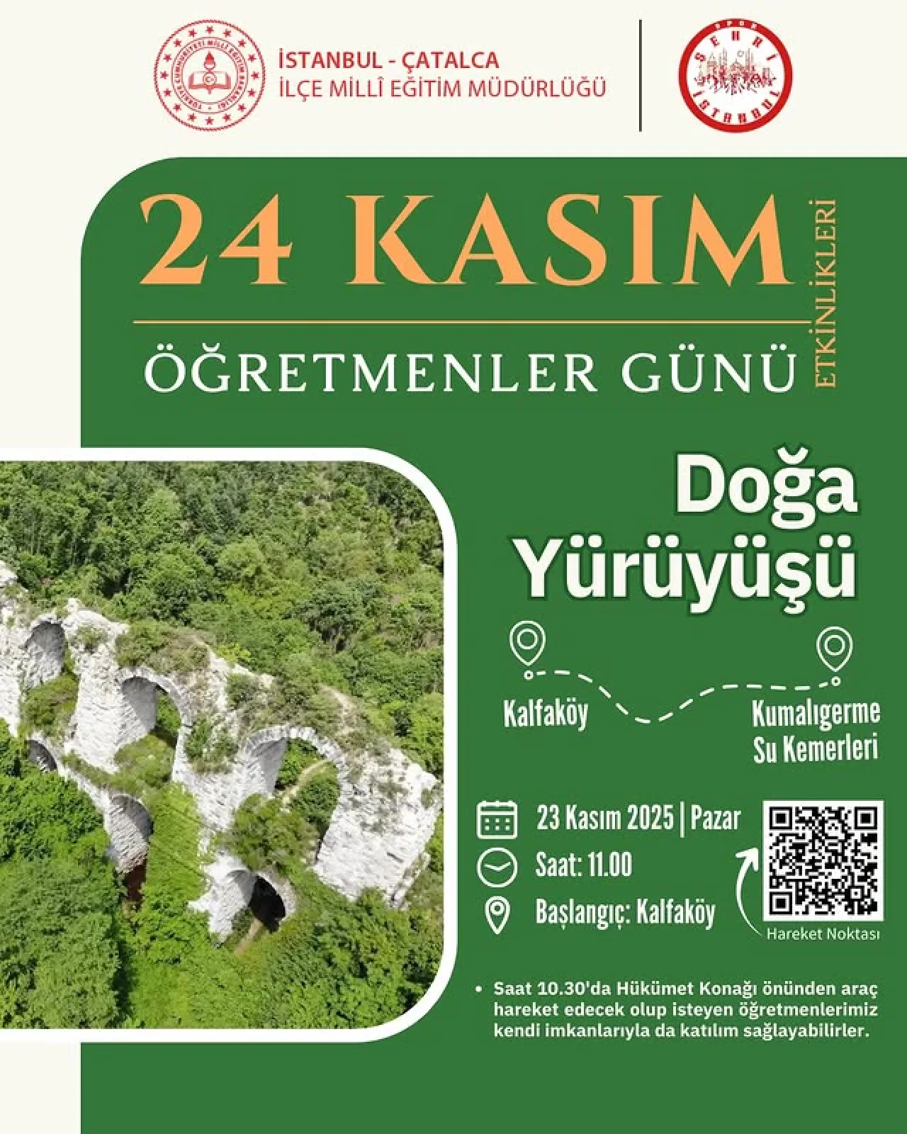 Çatalca'da 24 Kasım Öğretmenler Günü İçin Doğa Yürüyüşü Düzenleniyor Çatalca'da 24 Kasım Öğretmenler Günü İçin Doğa Yürüyüşü Düzenleniyor