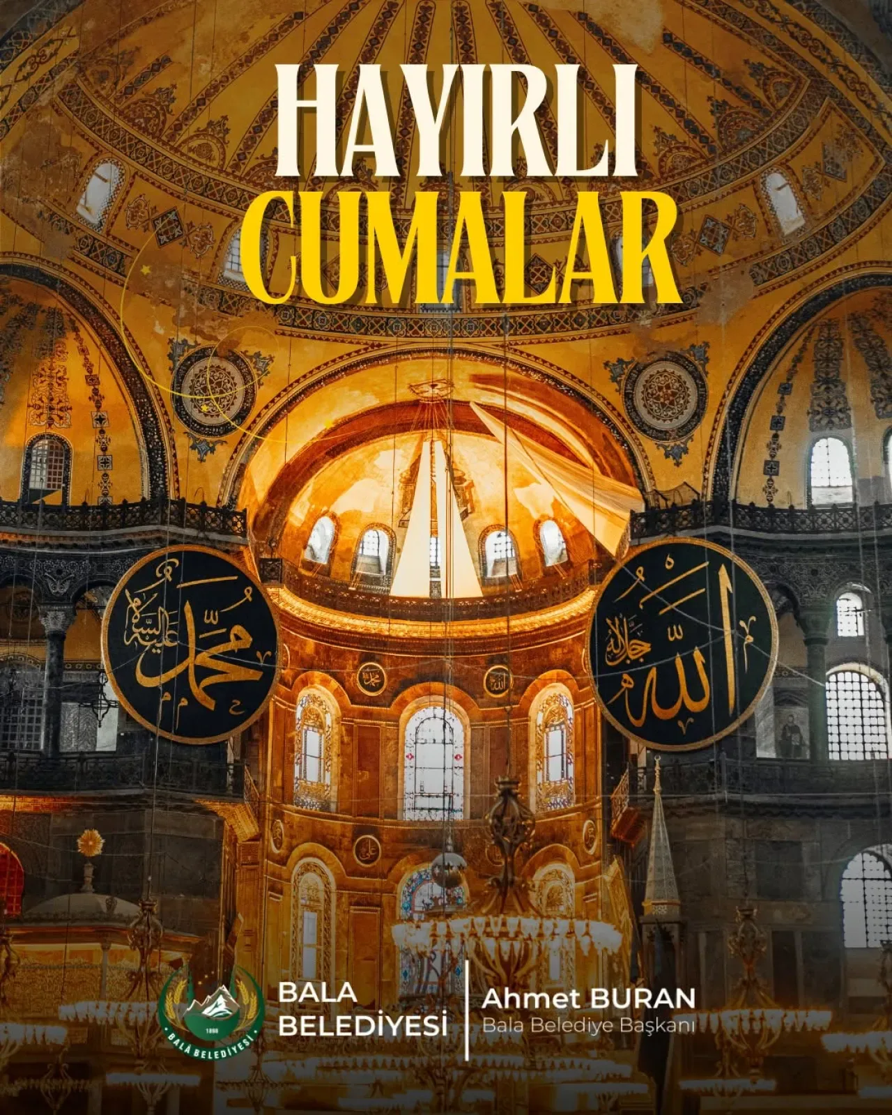 Bala Belediyesi'nden Hayırlı Cumalar Mesajı Bala Belediyesi'nden Hayırlı Cumalar Mesajı