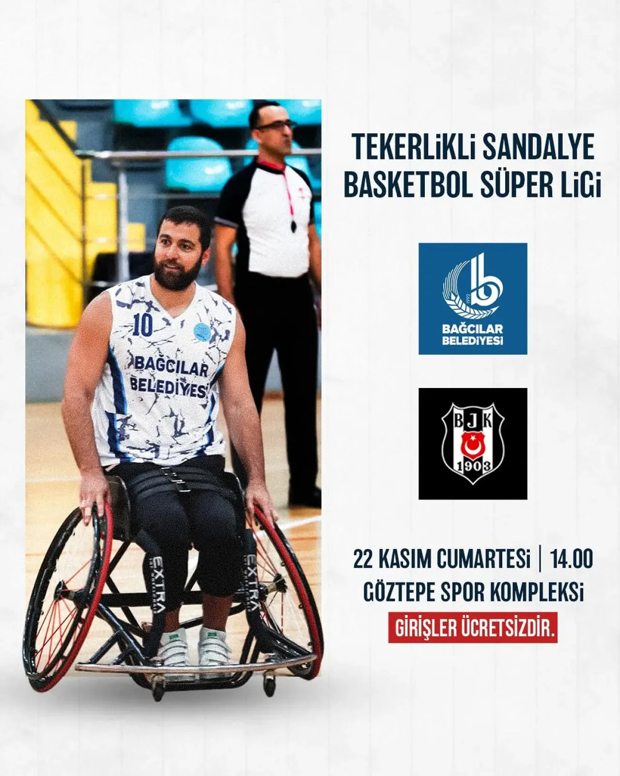 Bağcılar Belediyesi Tekerlekli Sandalye Basketbol Takımı, Beşiktaş ile Önemli Maçta Karşılaşıyor Bağcılar Belediyesi Tekerlekli Sandalye Basketbol Takımı, Beşiktaş ile Önemli Maçta Karşılaşıyor
