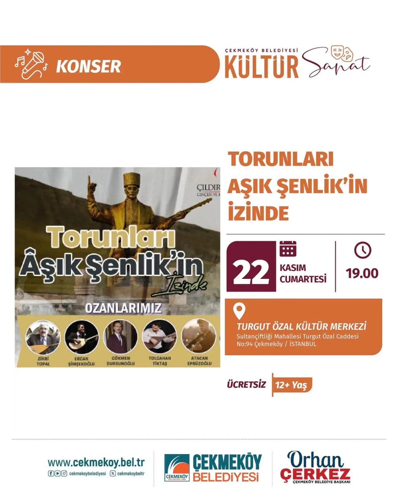 Çekmeköy'de Âşık Şenlik'in Torunları Anısına Konser Çekmeköy'de Âşık Şenlik'in Torunları Anısına Konser