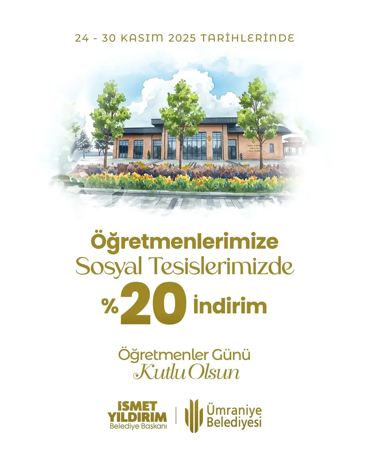 Ümraniye Belediyesi'nden Öğretmenlere Yemekte %20 İndirim Ümraniye Belediyesi'nden Öğretmenlere Yemekte %20 İndirim